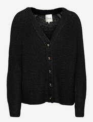 My Essential Wardrobe - 04 THE KNIT CARDIGAN - susegamieji megztiniai - black melange - 0