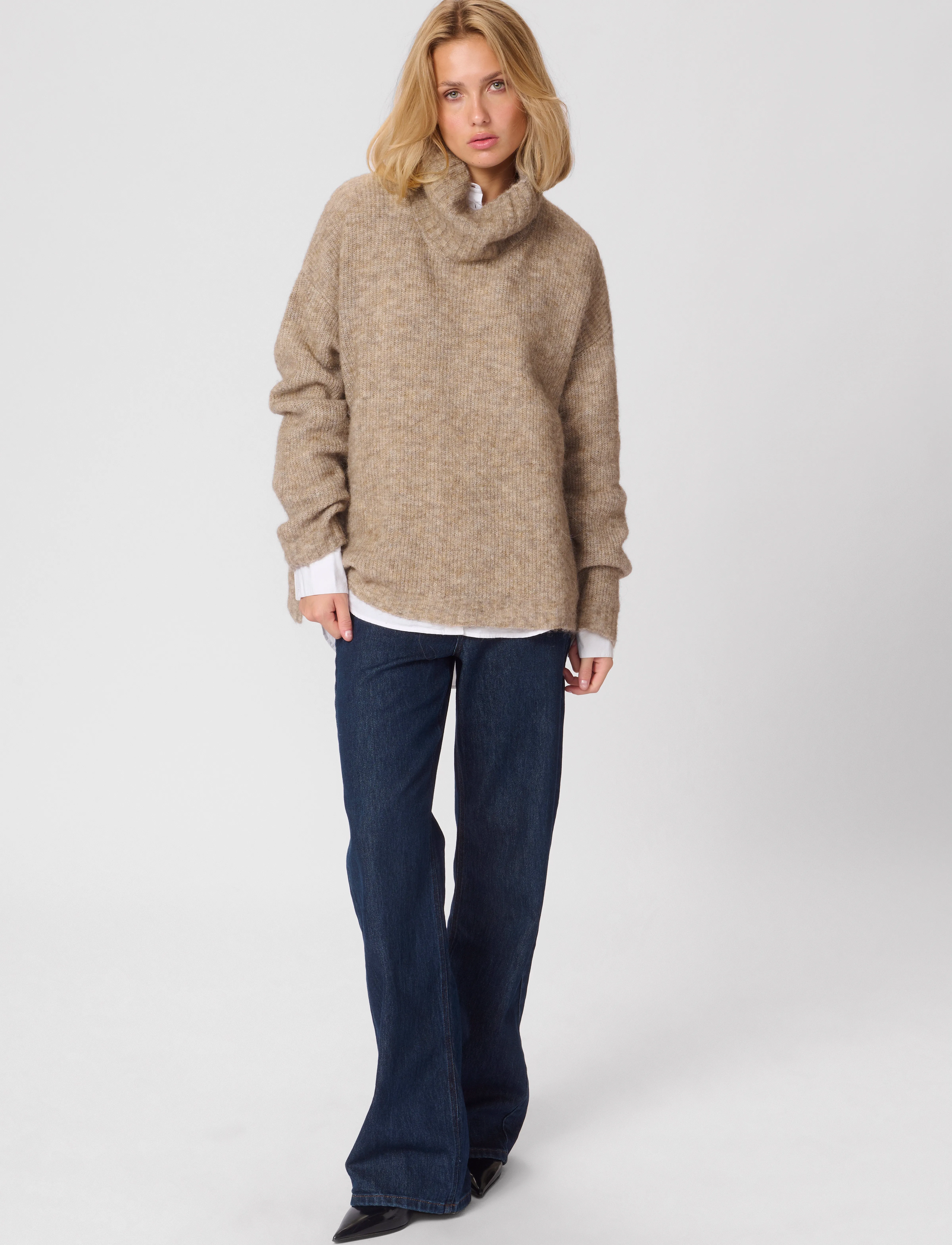 My Essential Wardrobe - 11 THE KNIT ROLLNECK - rullekraver - dune melange - 3