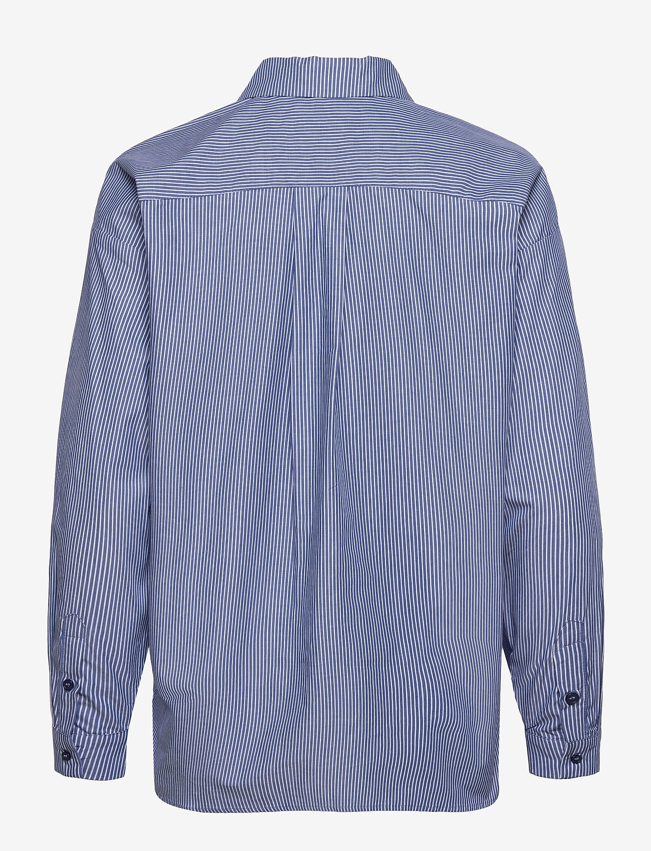 My Essential Wardrobe - 03 THE SHIRT - langermede skjorter - medium blue striped - 1