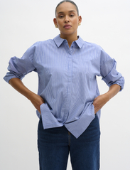 My Essential Wardrobe - 03 THE SHIRT - marškiniai ilgomis rankovėmis - medium blue striped - 2