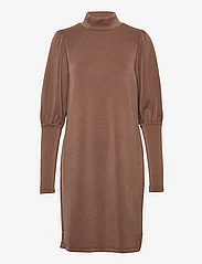 My Essential Wardrobe - MWElle Puff Dress - short dresses - toffee brown washed - 0