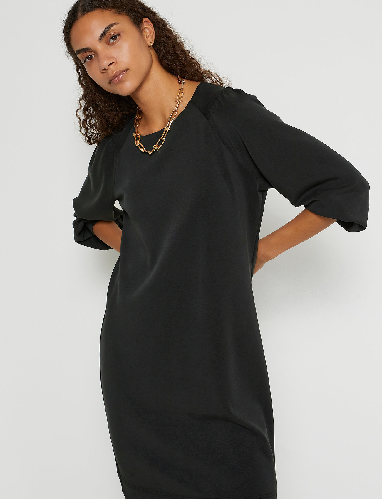My Essential Wardrobe MWElle Dress - Midikleider - BLACK / black