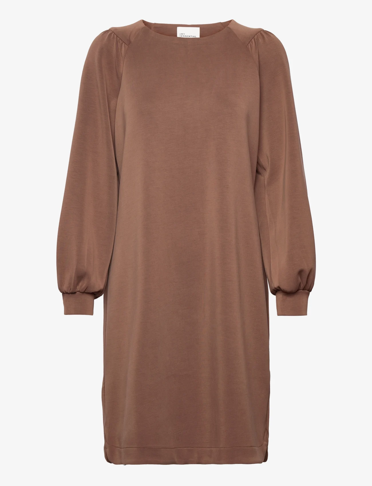 My Essential Wardrobe - MWElle Dress - t-shirt dresses - toffee brown washed - 0