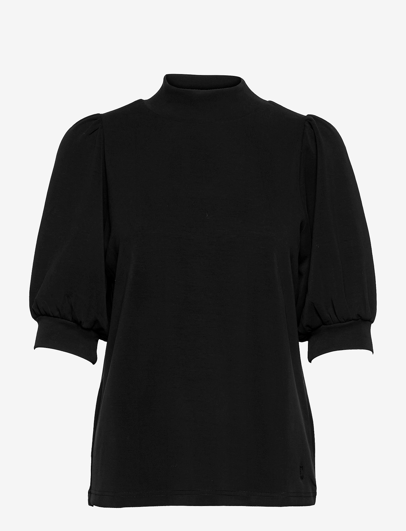 My Essential Wardrobe - 21 THE PUFF BLOUSE - kurzämlige blusen - black - 0