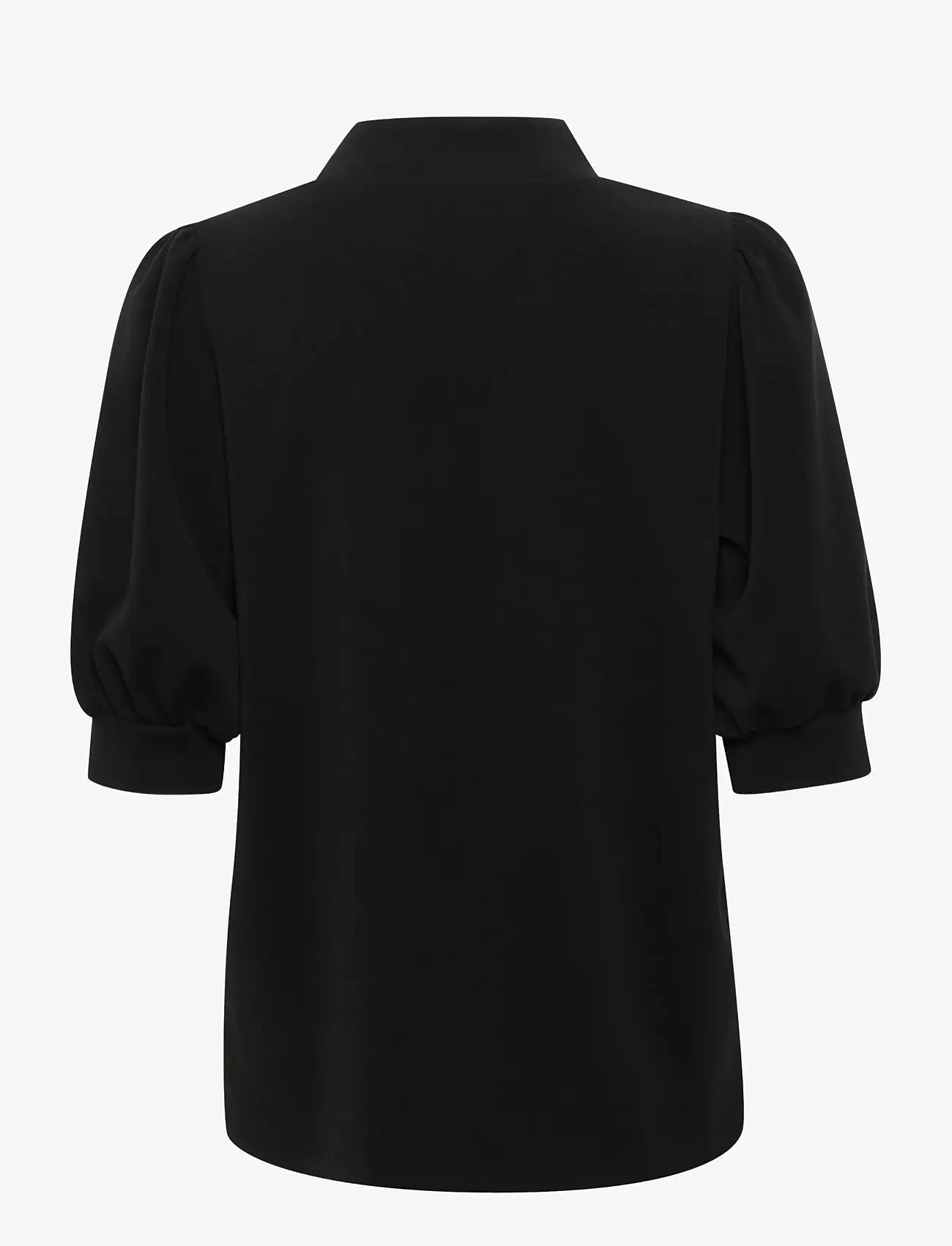 My Essential Wardrobe - 21 THE PUFF BLOUSE - kortärmade blusar - black - 2