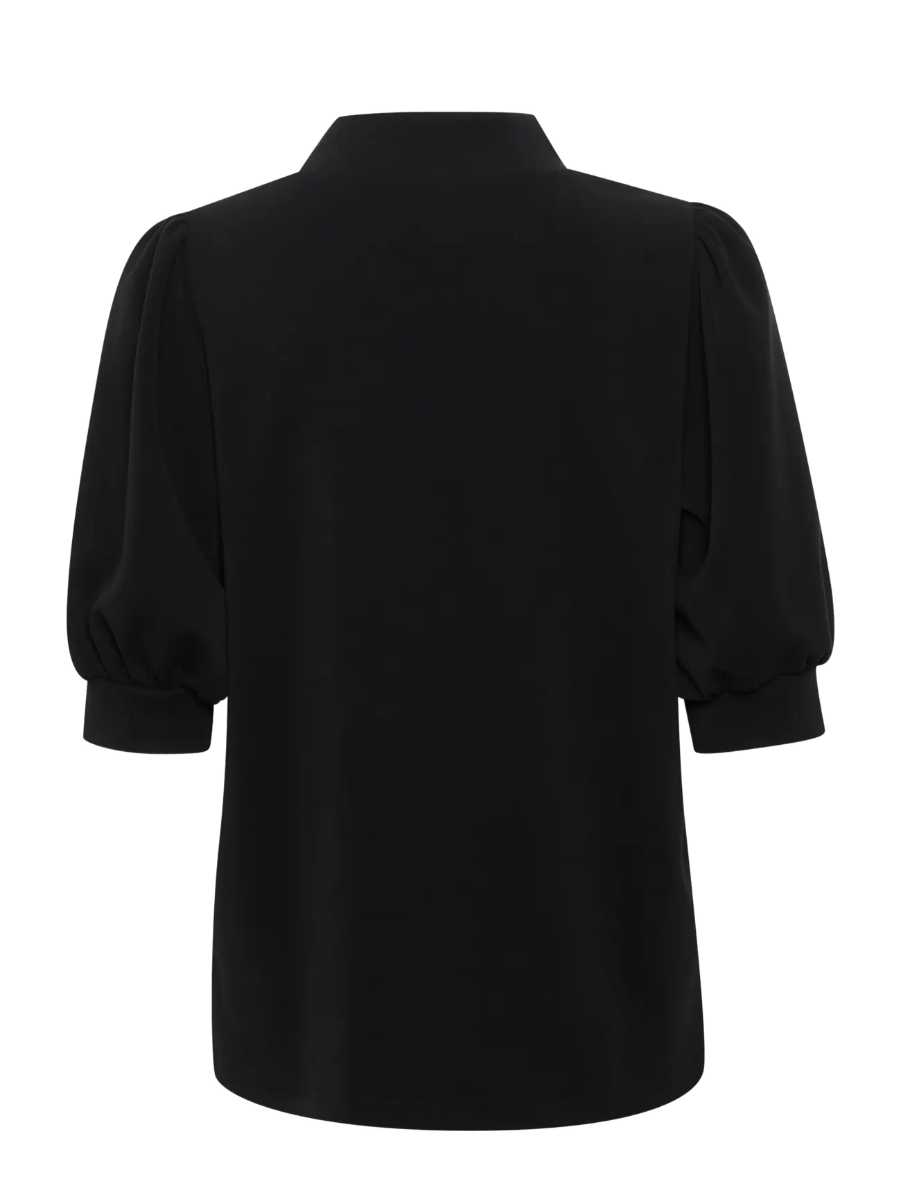 My Essential Wardrobe - 21 THE PUFF BLOUSE - kortärmade blusar - black - 2