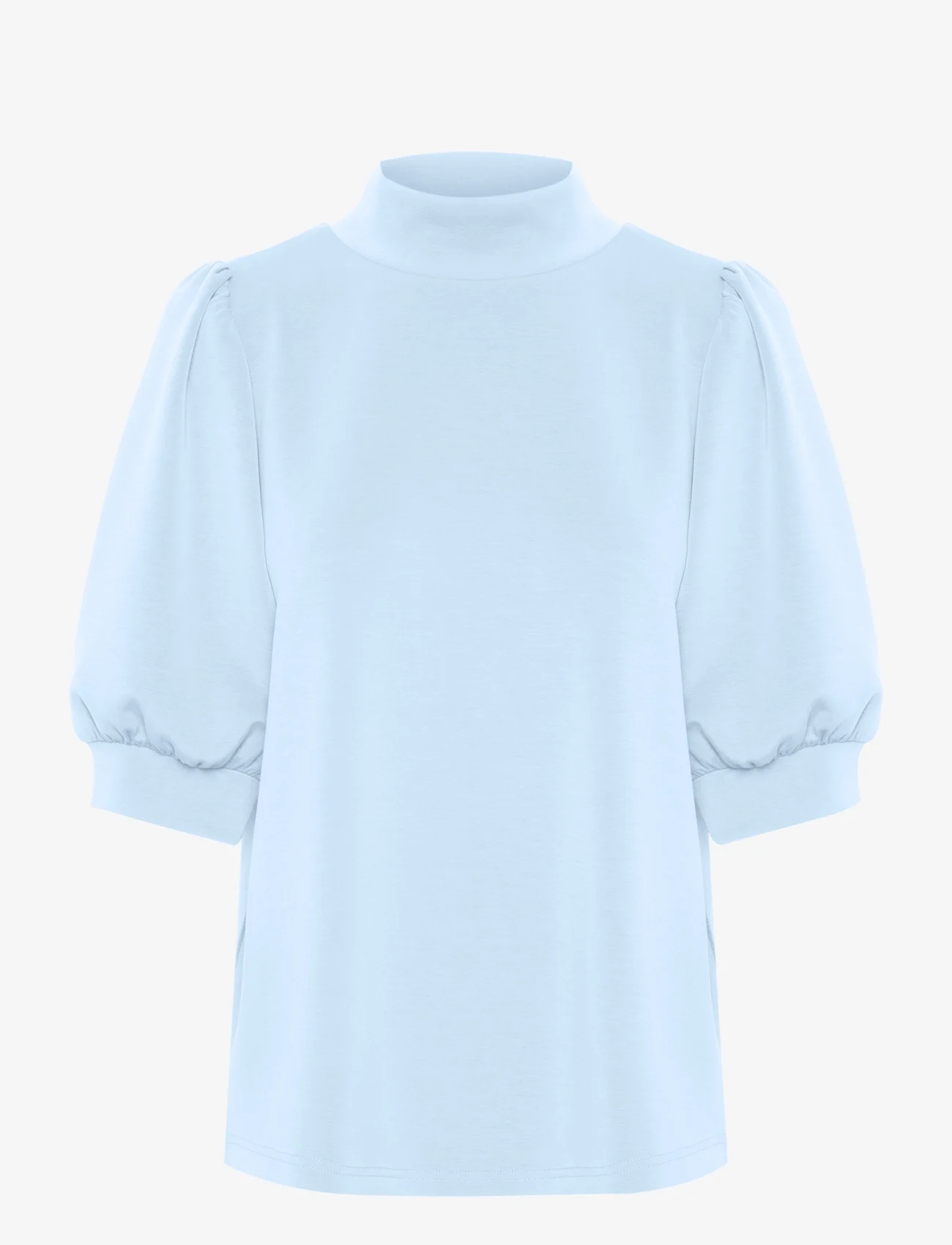 My Essential Wardrobe - 21 THE PUFF BLOUSE - short-sleeved blouses - cashmere blue - 0