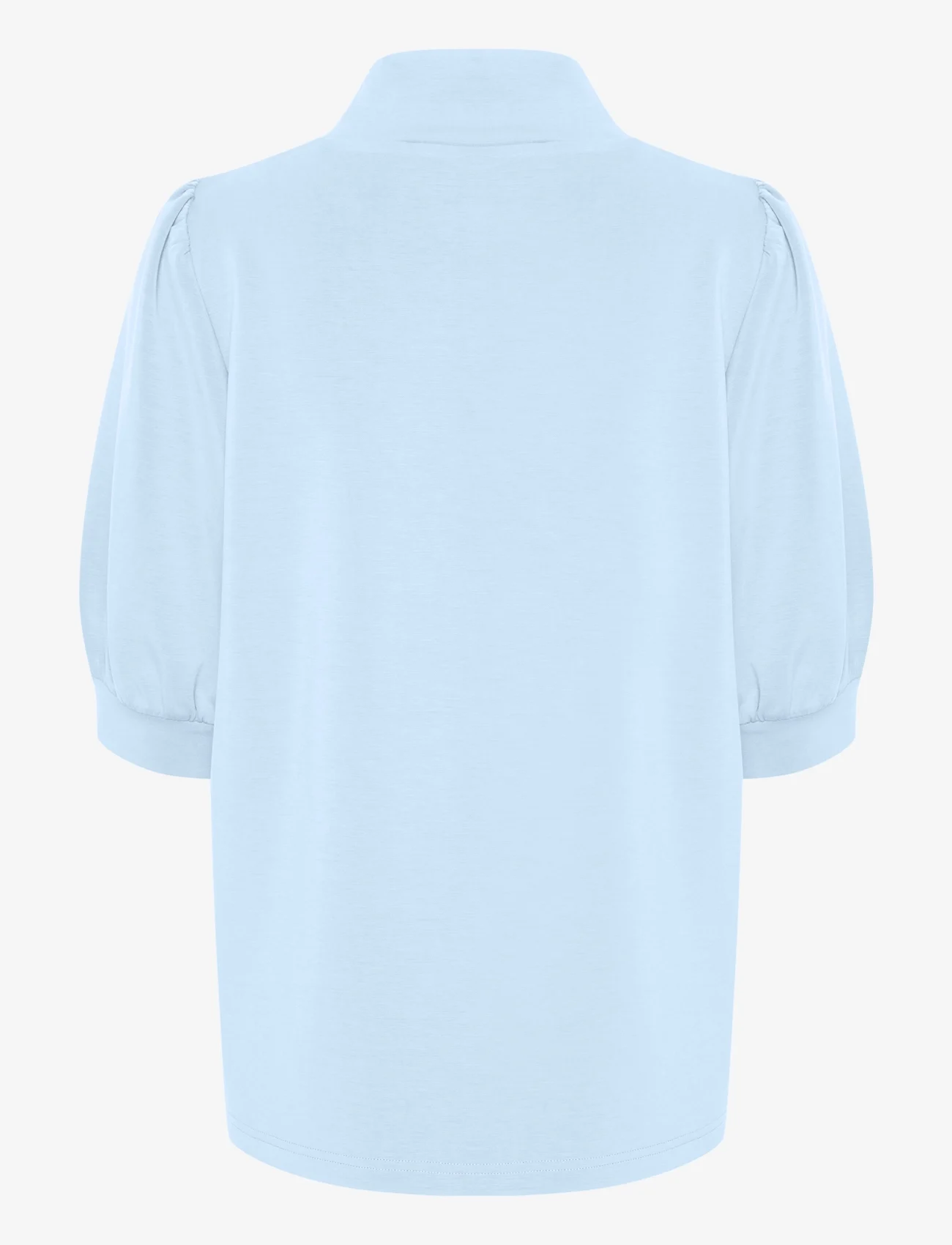 My Essential Wardrobe - 21 THE PUFF BLOUSE - short-sleeved blouses - cashmere blue - 1