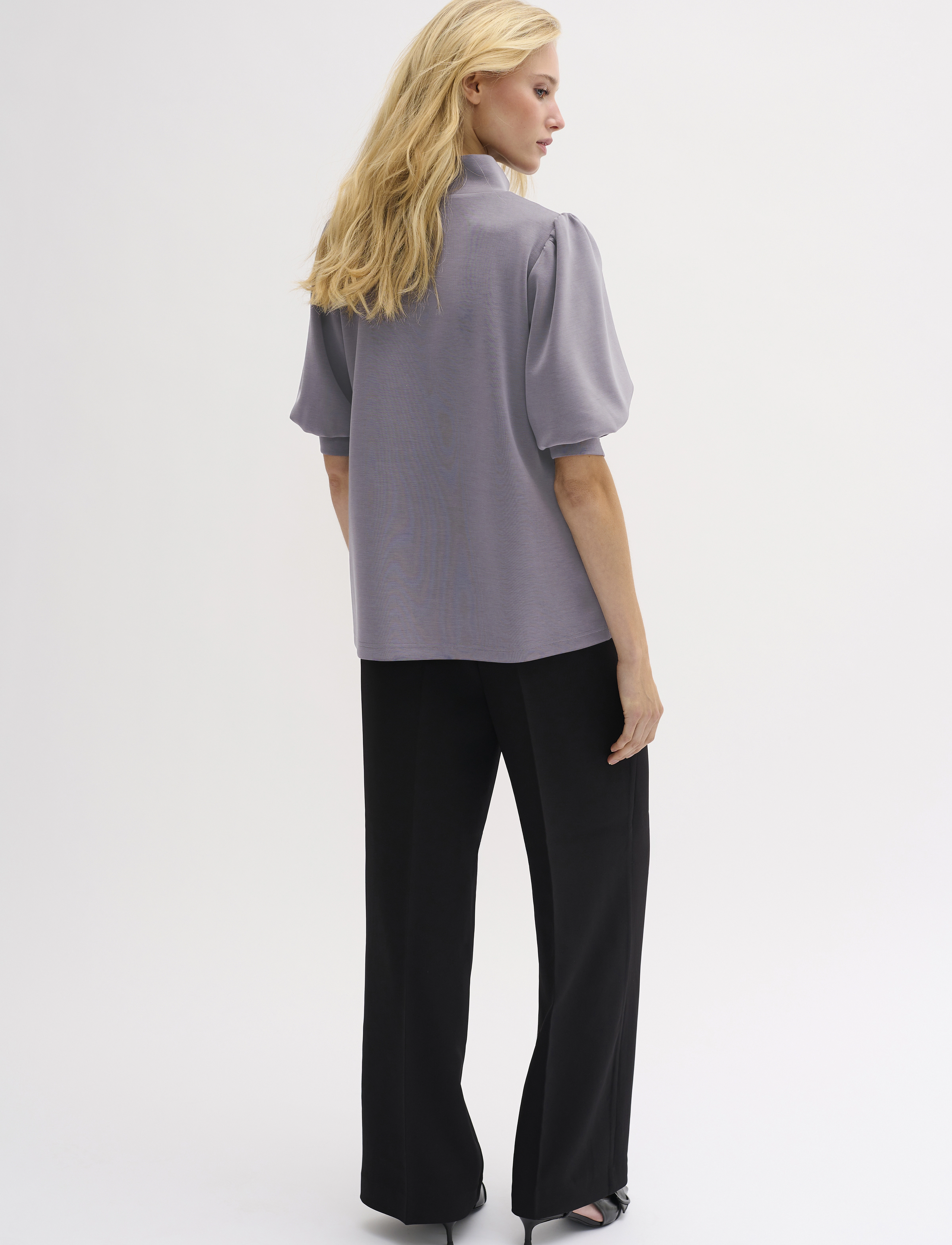 My Essential Wardrobe - 21 THE PUFF BLOUSE - kortærmede bluser - graystone - 3