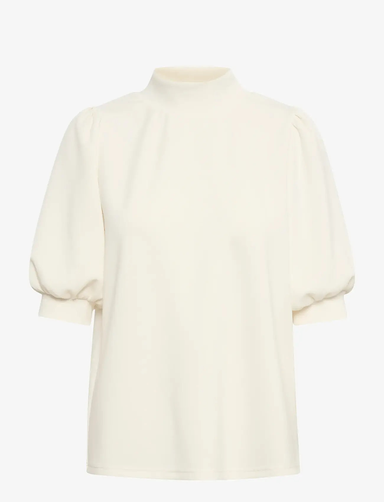 My Essential Wardrobe - 21 THE PUFF BLOUSE - kortærmede bluser - snow white - 1