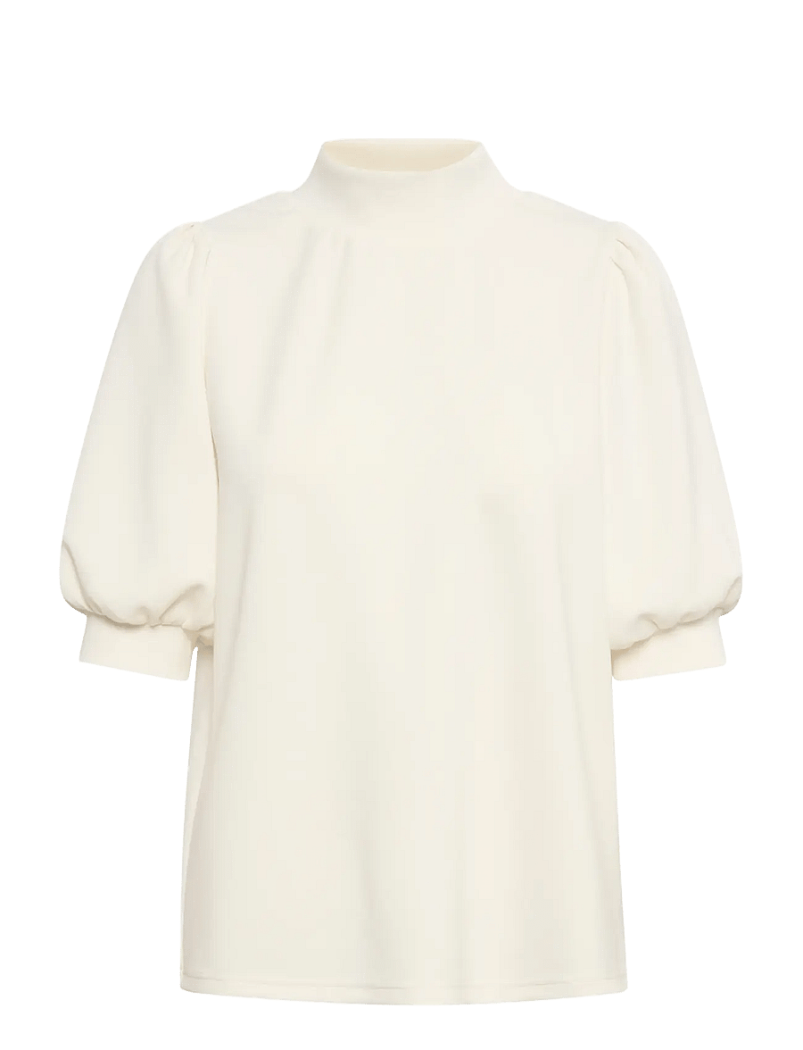 My Essential Wardrobe - 21 THE PUFF BLOUSE - kurzärmelige blusen - snow white - 1