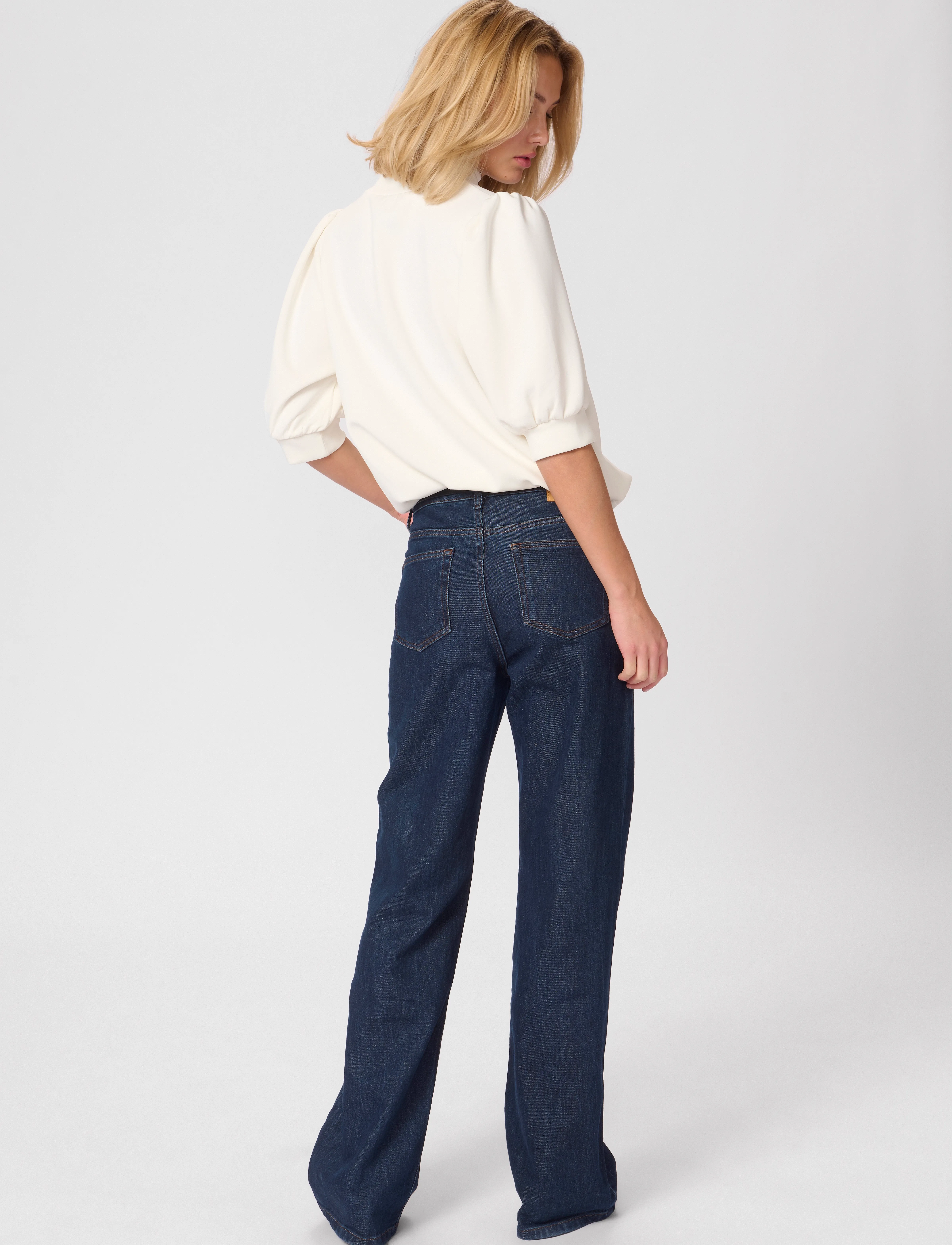 My Essential Wardrobe - 21 THE PUFF BLOUSE - kortärmade blusar - snow white - 4