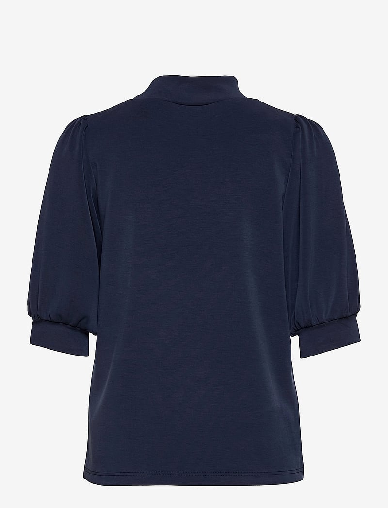 My Essential Wardrobe - 21 THE PUFF BLOUSE - kortärmade blusar - total eclipse - 2