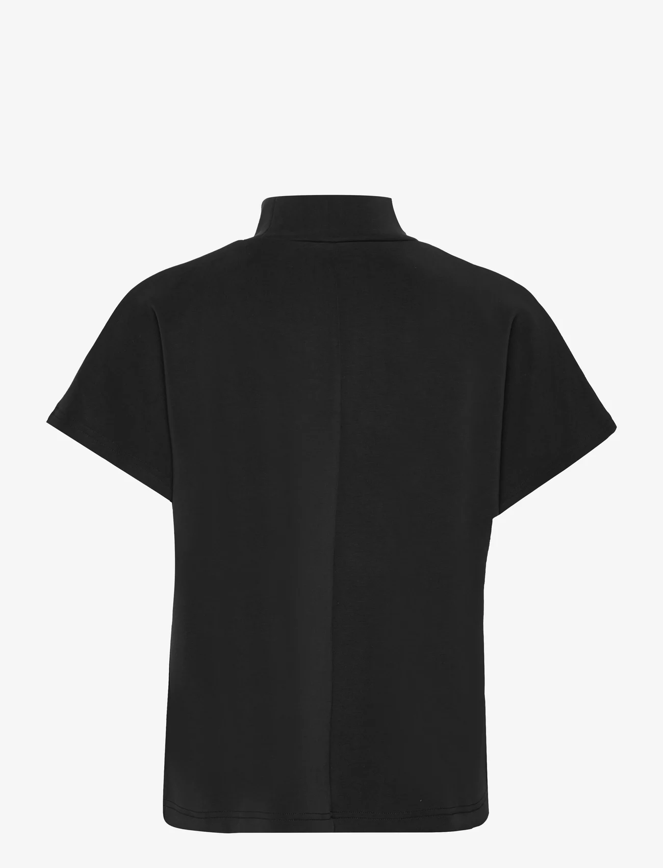 My Essential Wardrobe - MWElle Collar Blouse - kortermede bluser - black - 1