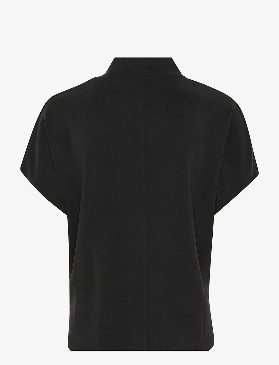 My Essential Wardrobe - MWElle Collar Blouse - kurzärmelige blusen - black - 2