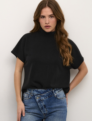 My Essential Wardrobe - MWElle Collar Blouse - blouses korte mouwen - black - 2