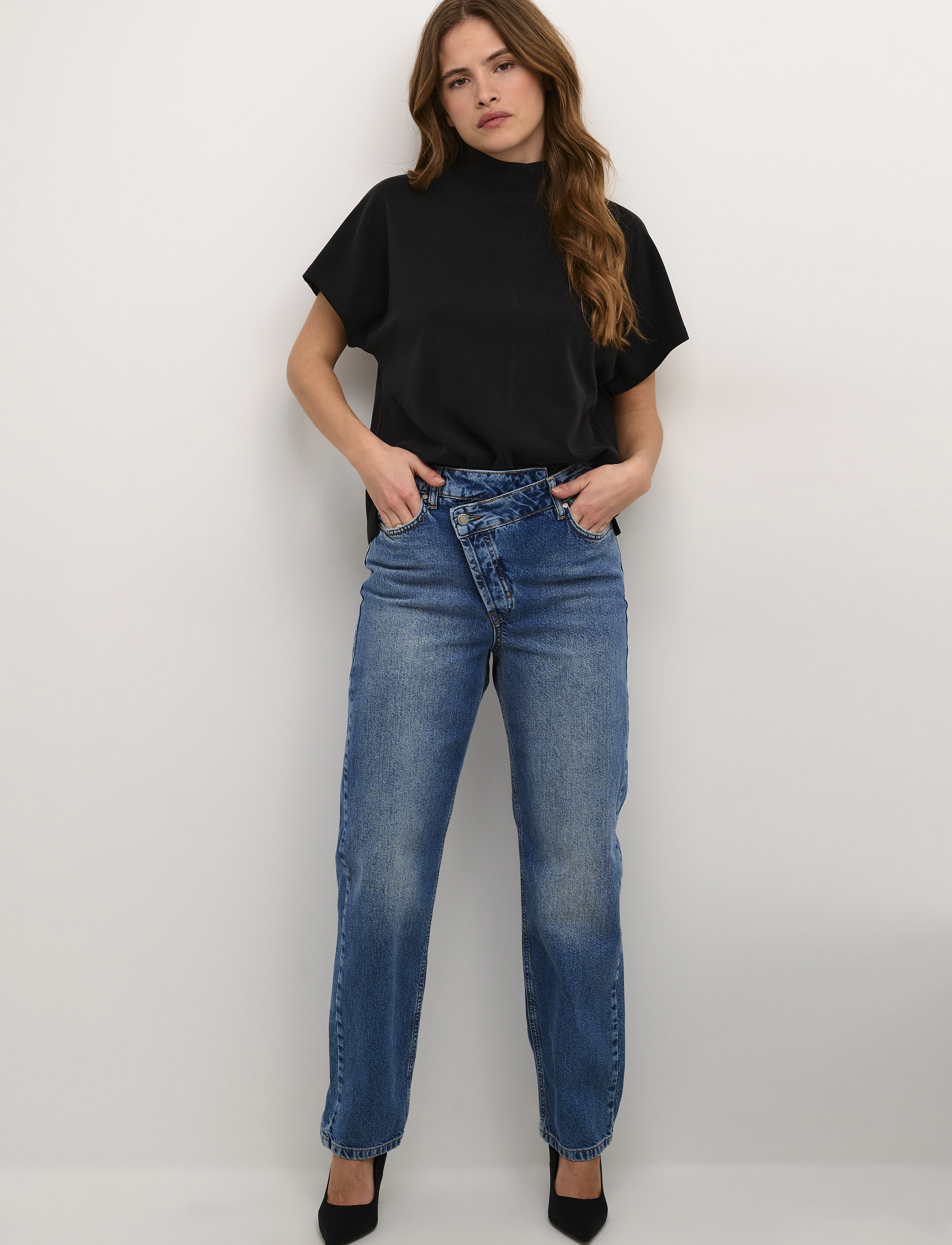 My Essential Wardrobe - MWElle Collar Blouse - kurzärmelige blusen - black - 3