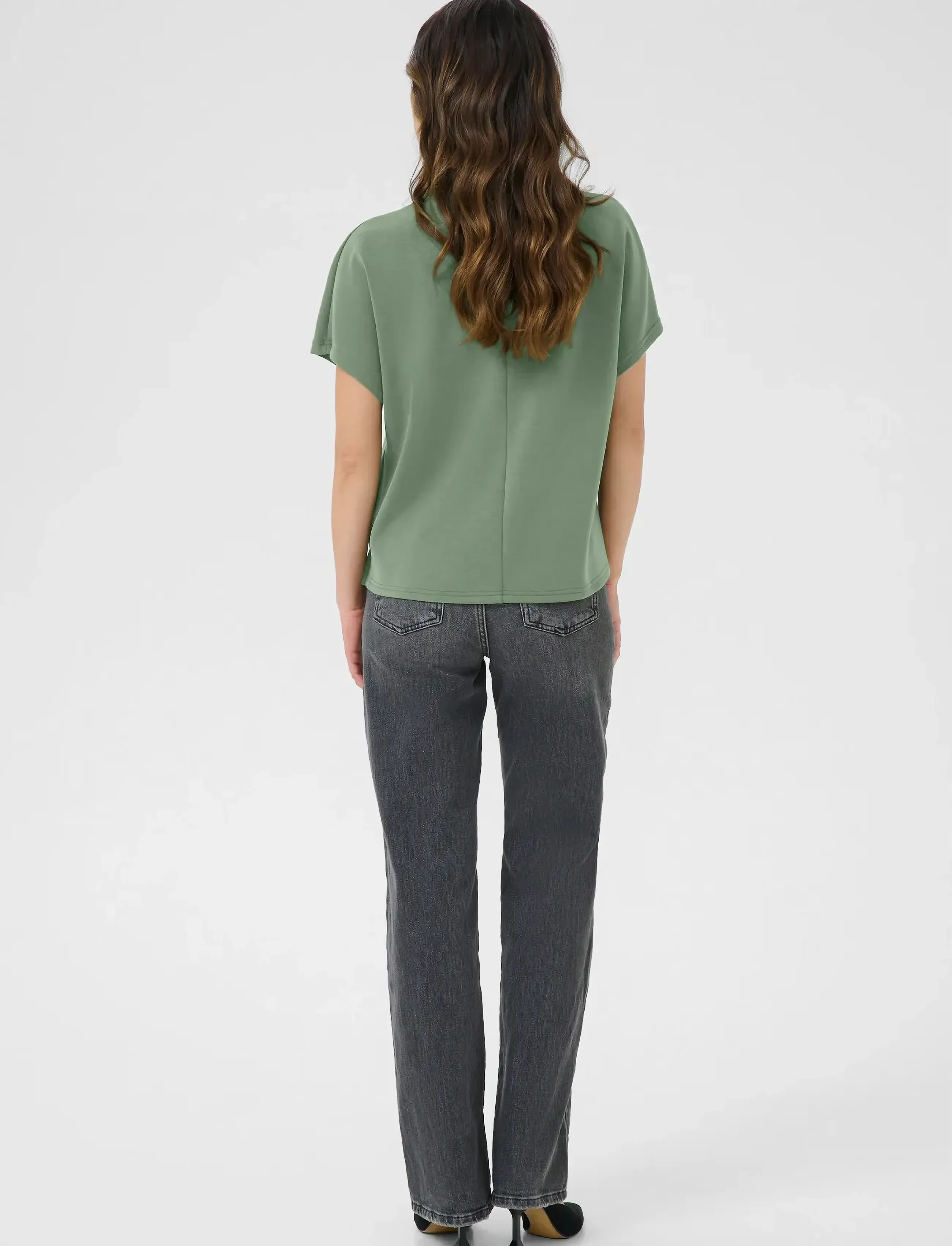 My Essential Wardrobe - MWElle Collar Blouse - kortärmade blusar - laurel wreath - 4
