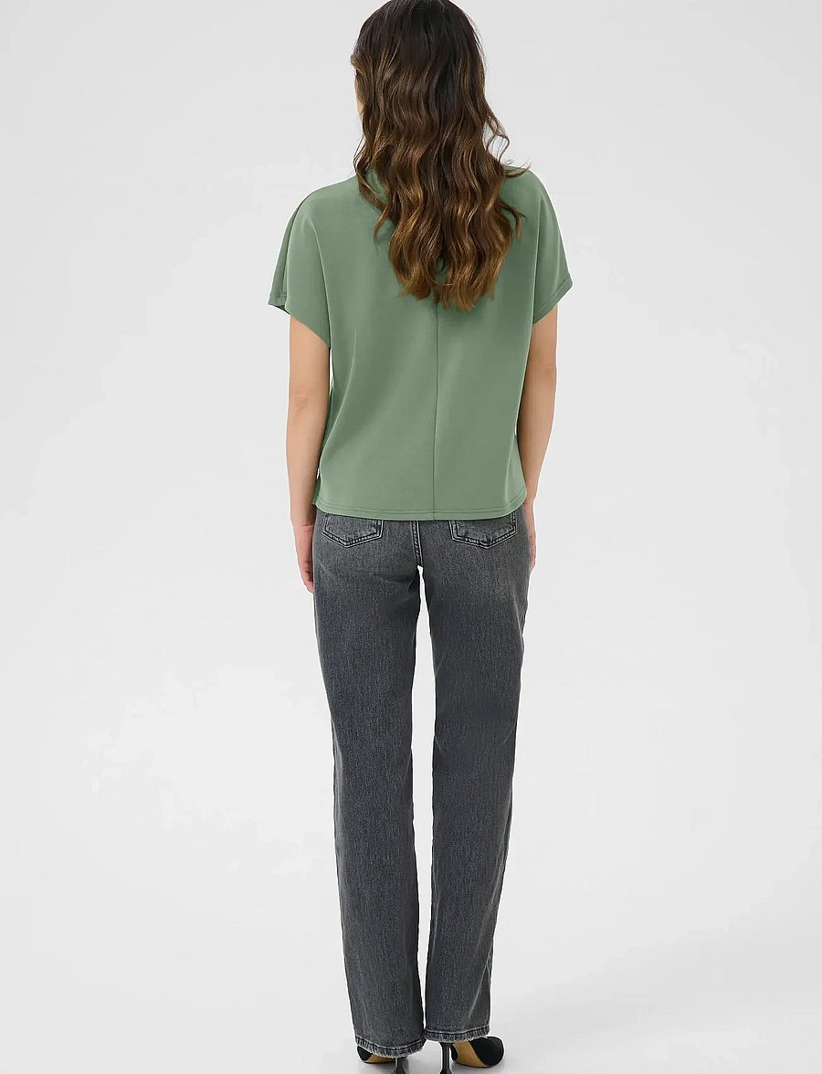 My Essential Wardrobe - MWElle Collar Blouse - kortärmade blusar - laurel wreath - 4