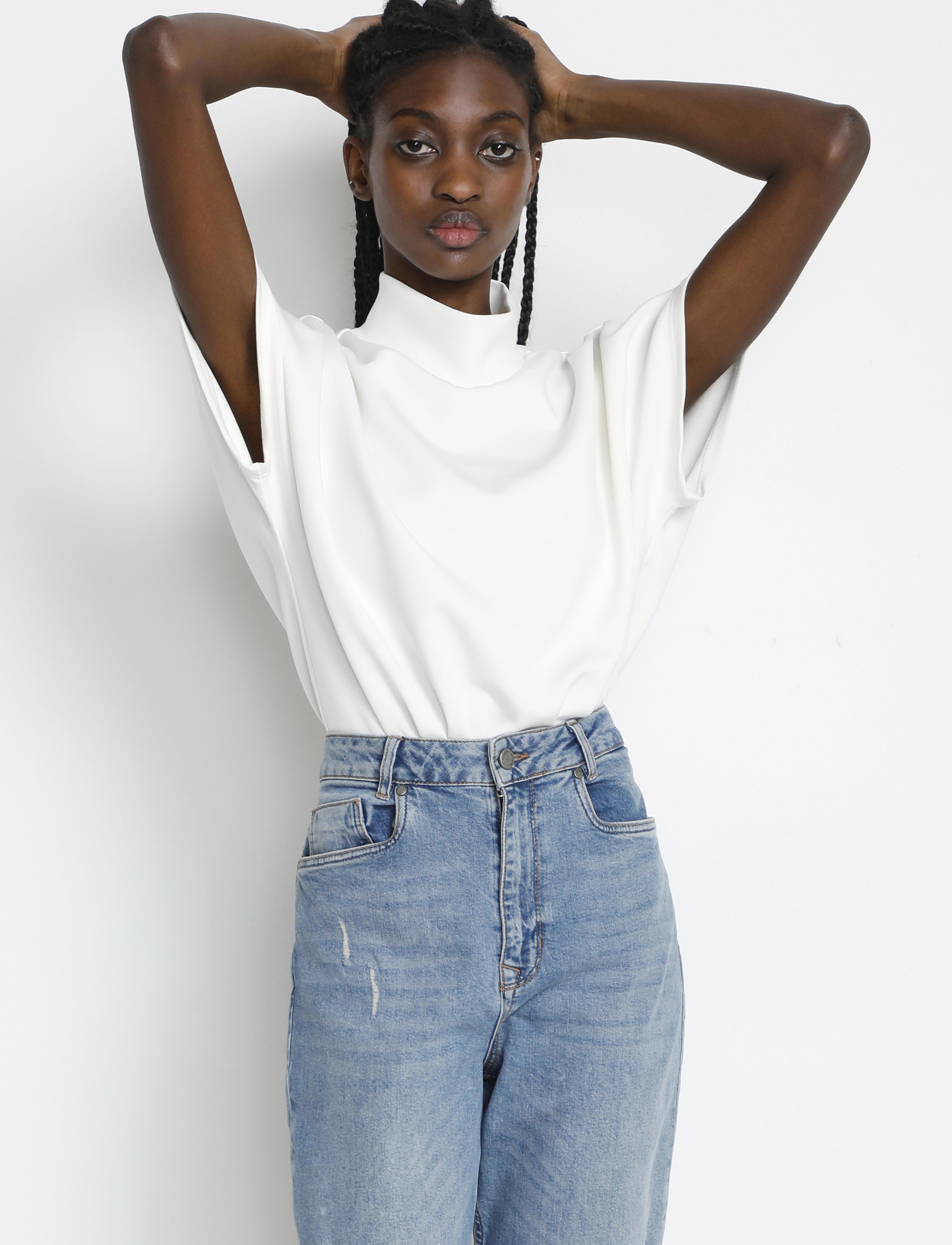 My Essential Wardrobe - MWElle Collar Blouse - kurzämlige blusen - snow white - 0