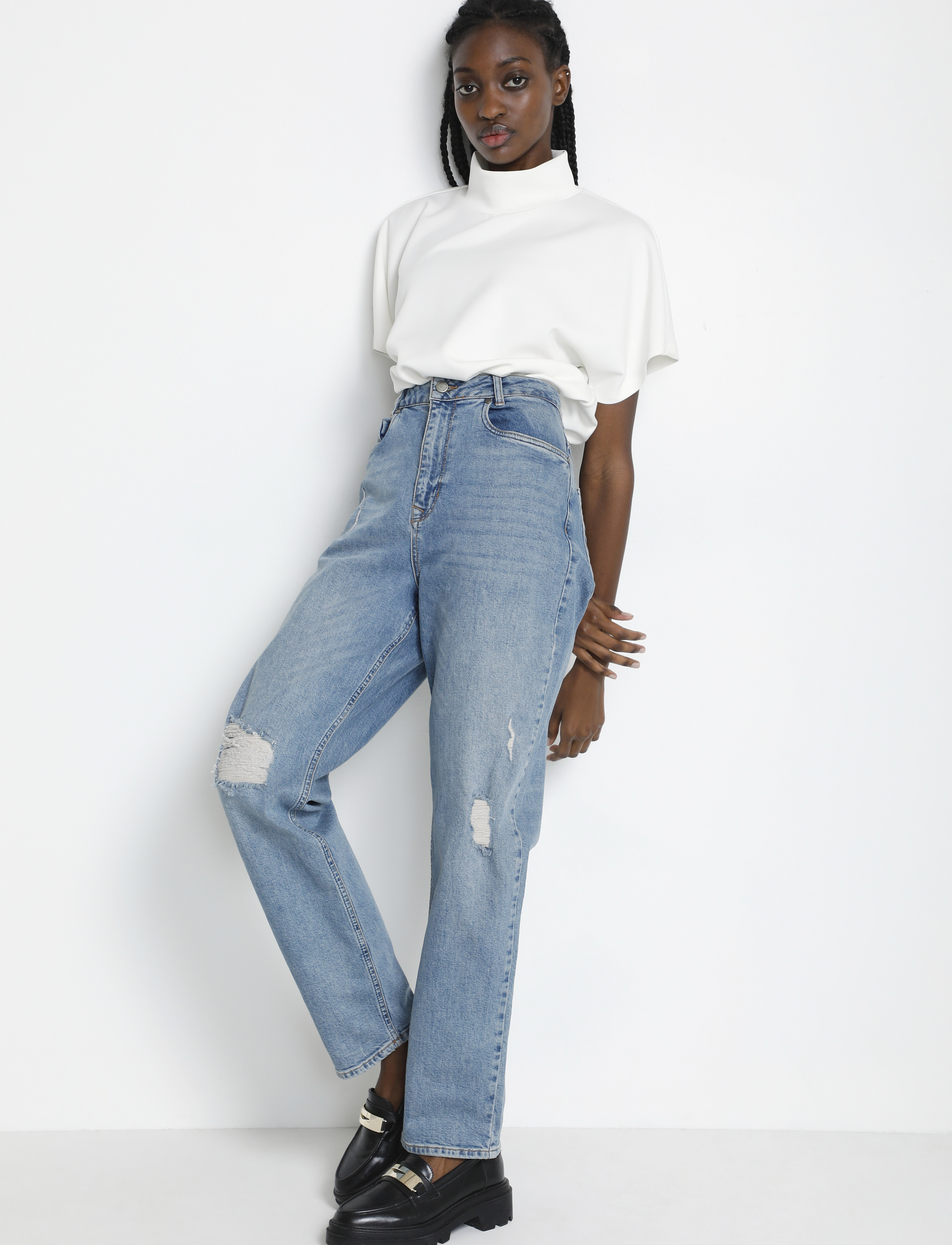 My Essential Wardrobe - MWElle Collar Blouse - kurzämlige blusen - snow white - 3