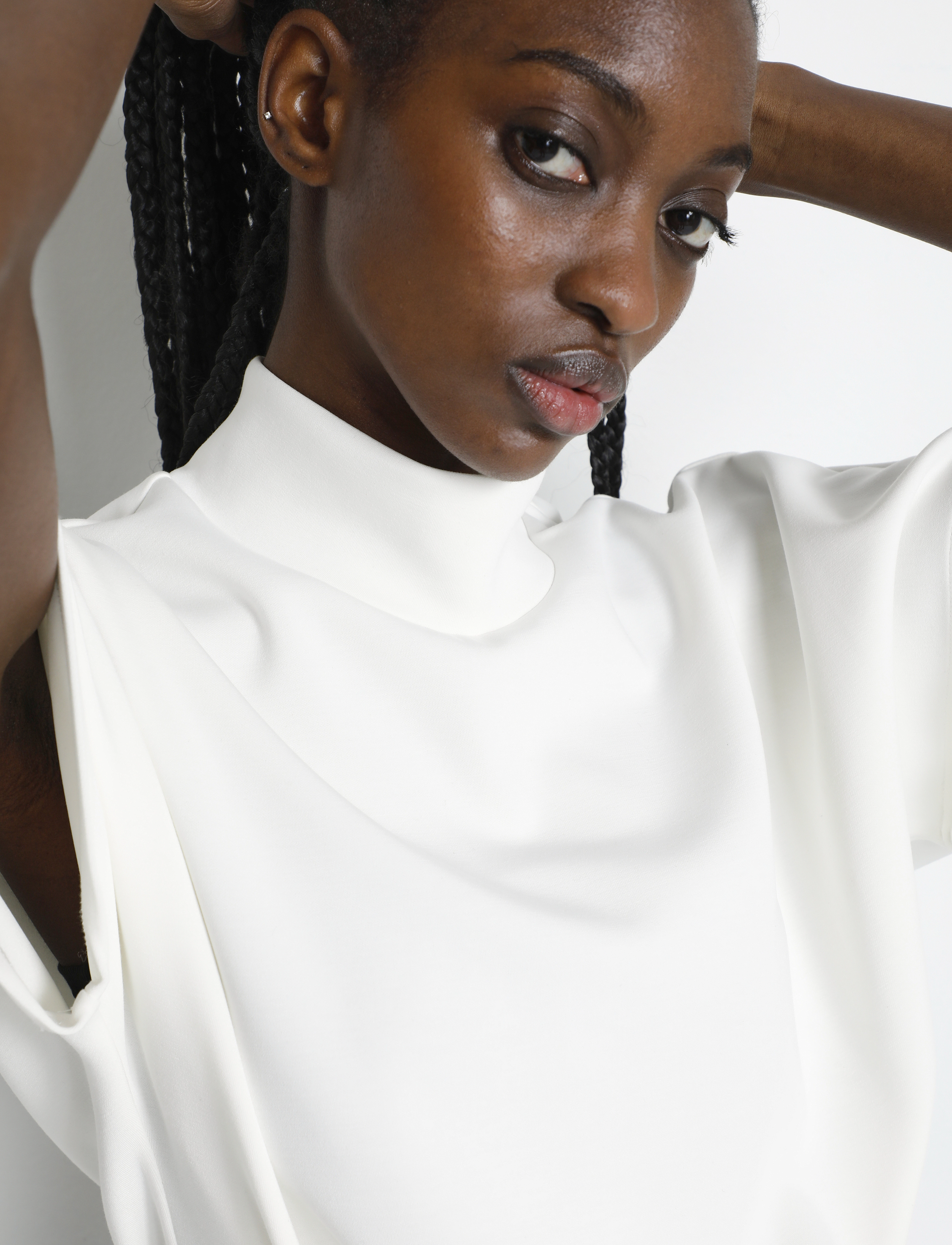 My Essential Wardrobe - MWElle Collar Blouse - kurzämlige blusen - snow white - 5