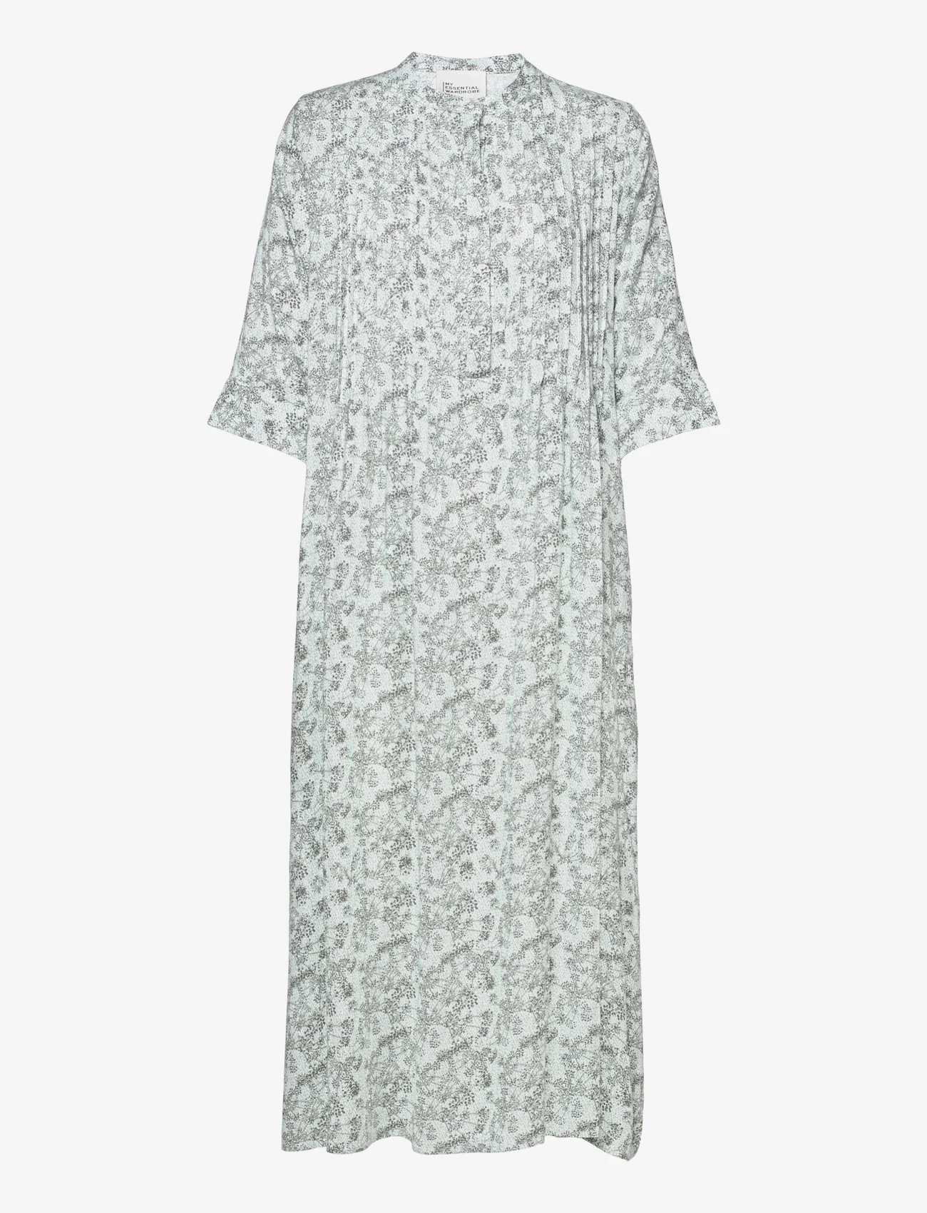 My Essential Wardrobe - MWShadow Flora Long Dress - midi dresses - shadow green flower - 0