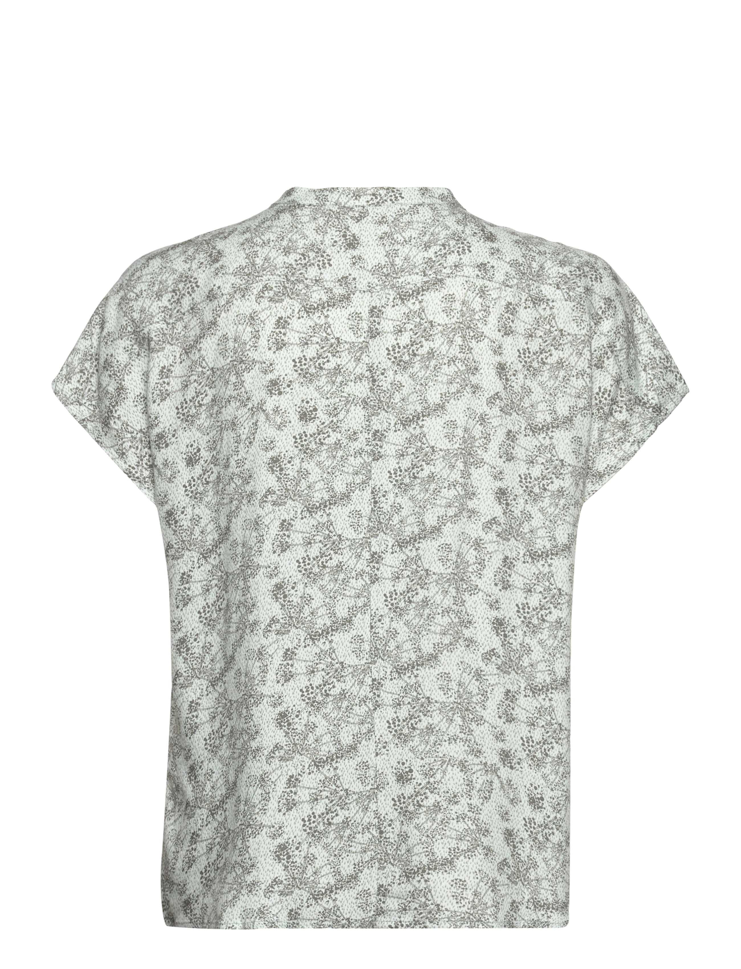 My Essential Wardrobe - MWShadow Felicia SS SHirt - shadow green flower - 1