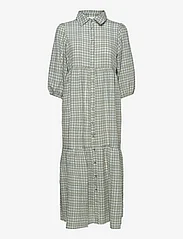 My Essential Wardrobe - MWSally Long Dress - marškinių tipo suknelės - ice flow check - 0