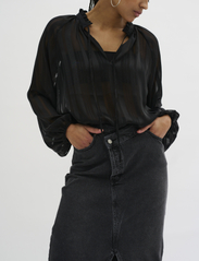 My Essential Wardrobe - MWLouis Wrap 123 Skirt - džinsiniai sijonai - black wash - 5