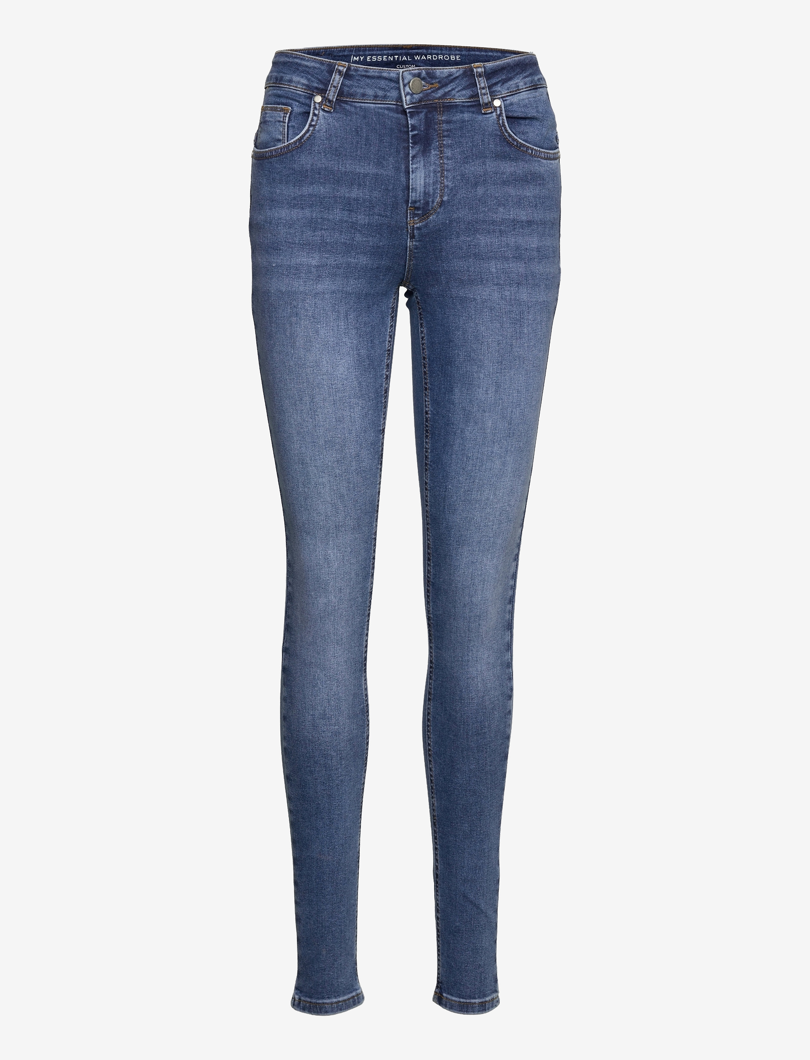 My Essential Wardrobe 39 THE CELINA 101 HIGH SLIM Y - Transitional Layering - MEDIUM BLUE RANDOM WASH / blue
