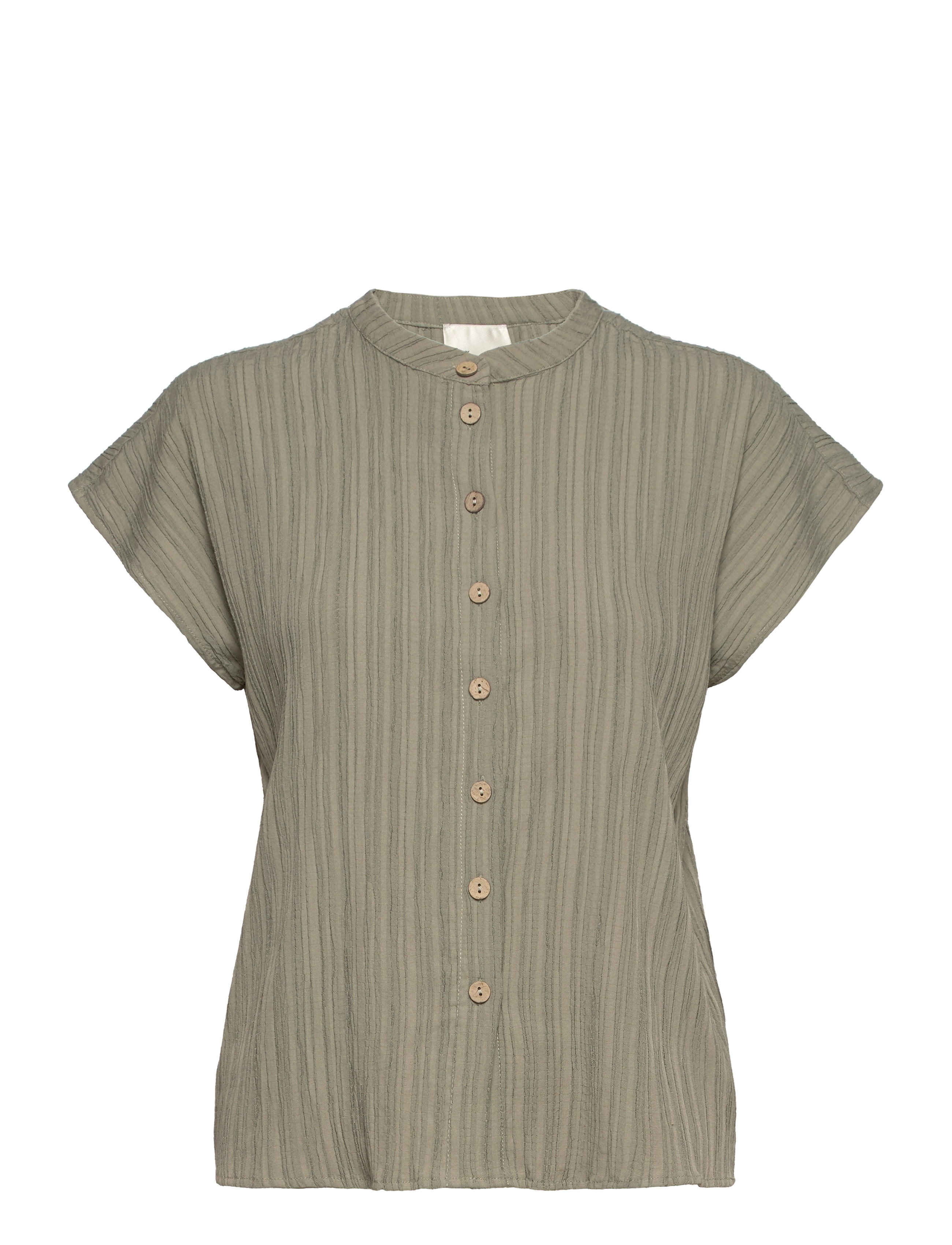My Essential Wardrobe - MollyMW Felicia SS Shirt - vetiver olive - 1
