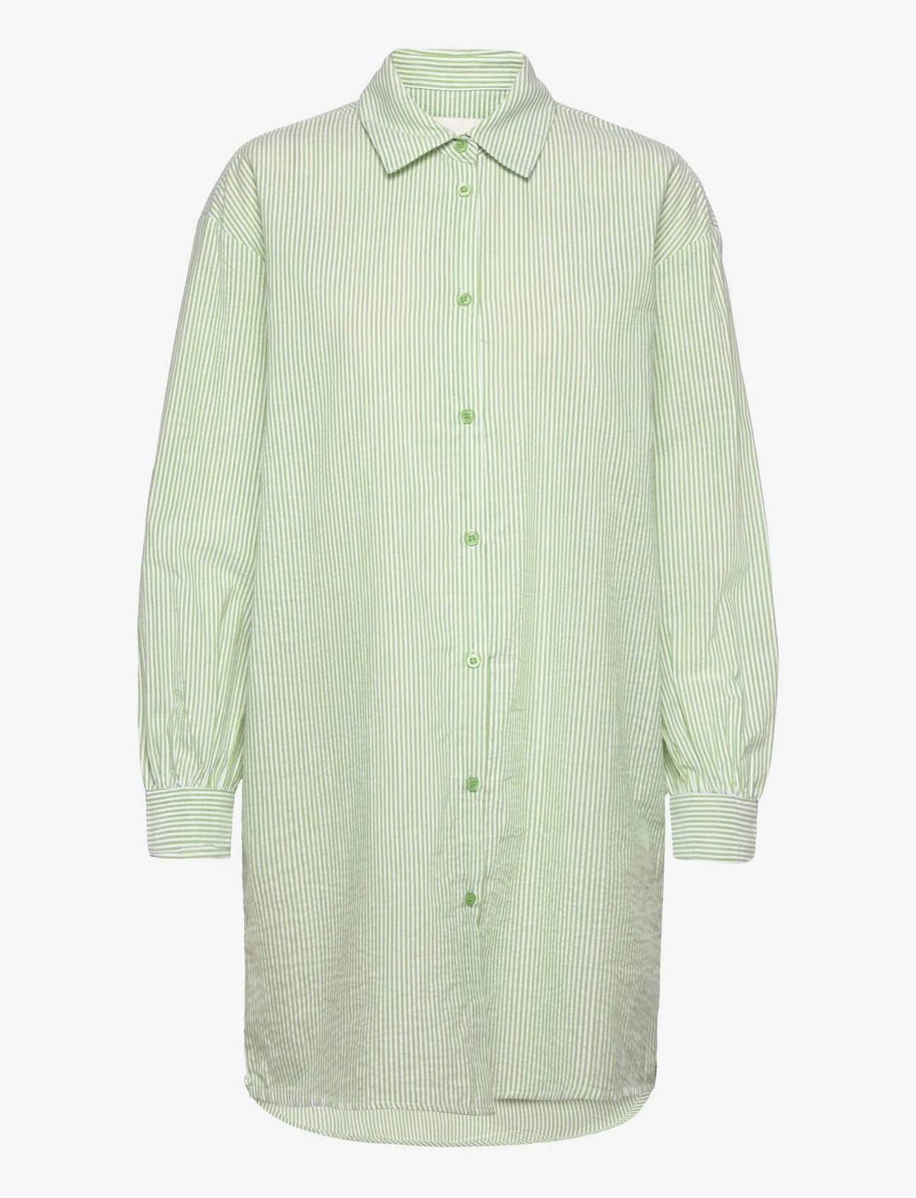 My Essential Wardrobe - FrejaMW Long SHirt - langärmlige hemden - jelly green - 0