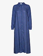 CristaMw Long Dress - VICTORIA BLUE DOT PRINT