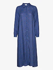My Essential Wardrobe - CristaMw Long Dress - overhemdjurken - victoria blue dot print - 0