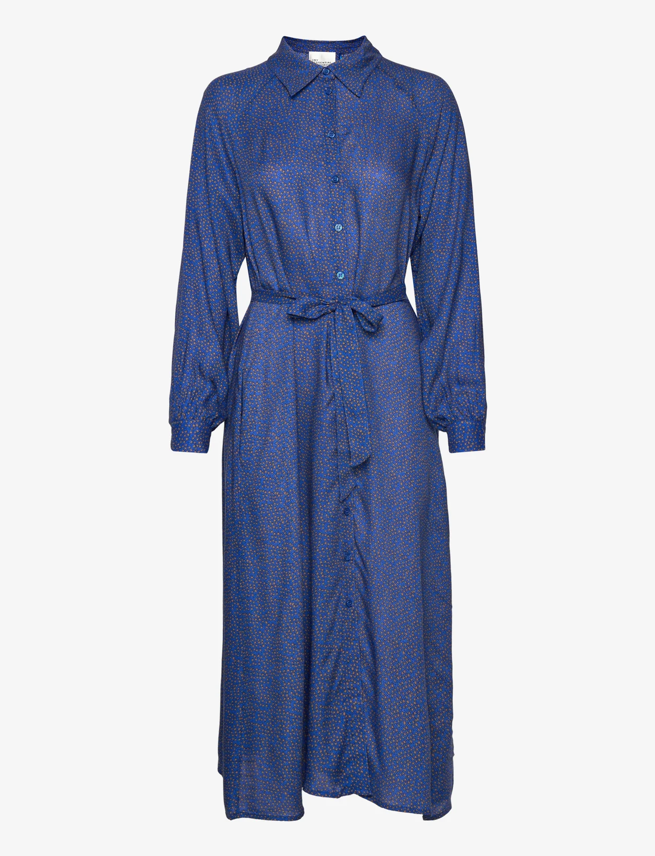 My Essential Wardrobe - CristaMw Long Dress - skjortekjoler - victoria blue dot print - 1