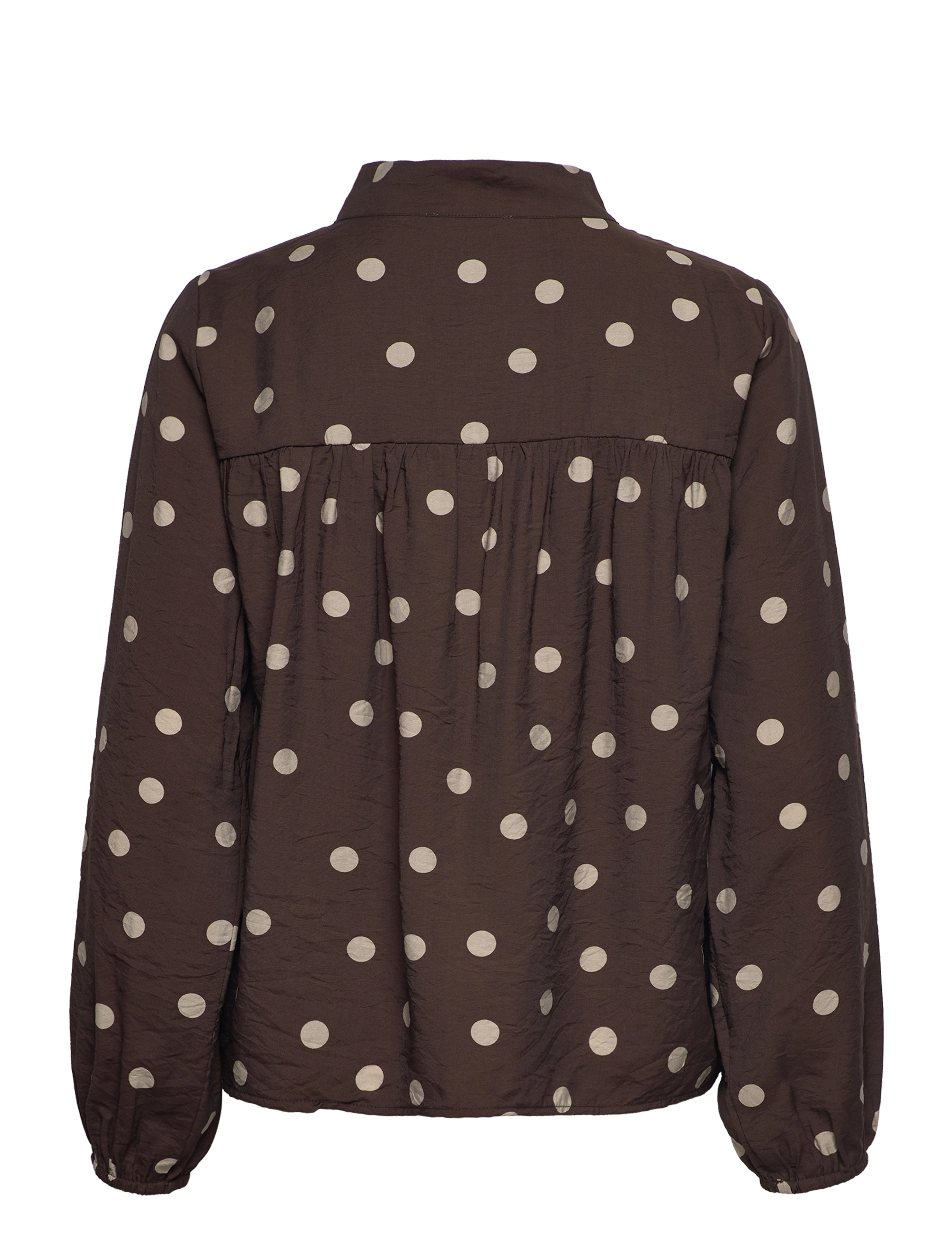 My Essential Wardrobe - CostaMW Blouse - delicioso brown w. beige dots - 1