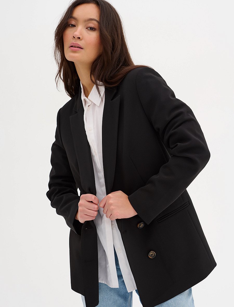 My Essential Wardrobe - 27 THE TAILORED BLAZER - blazers met dubbele knopenrij - black - 0