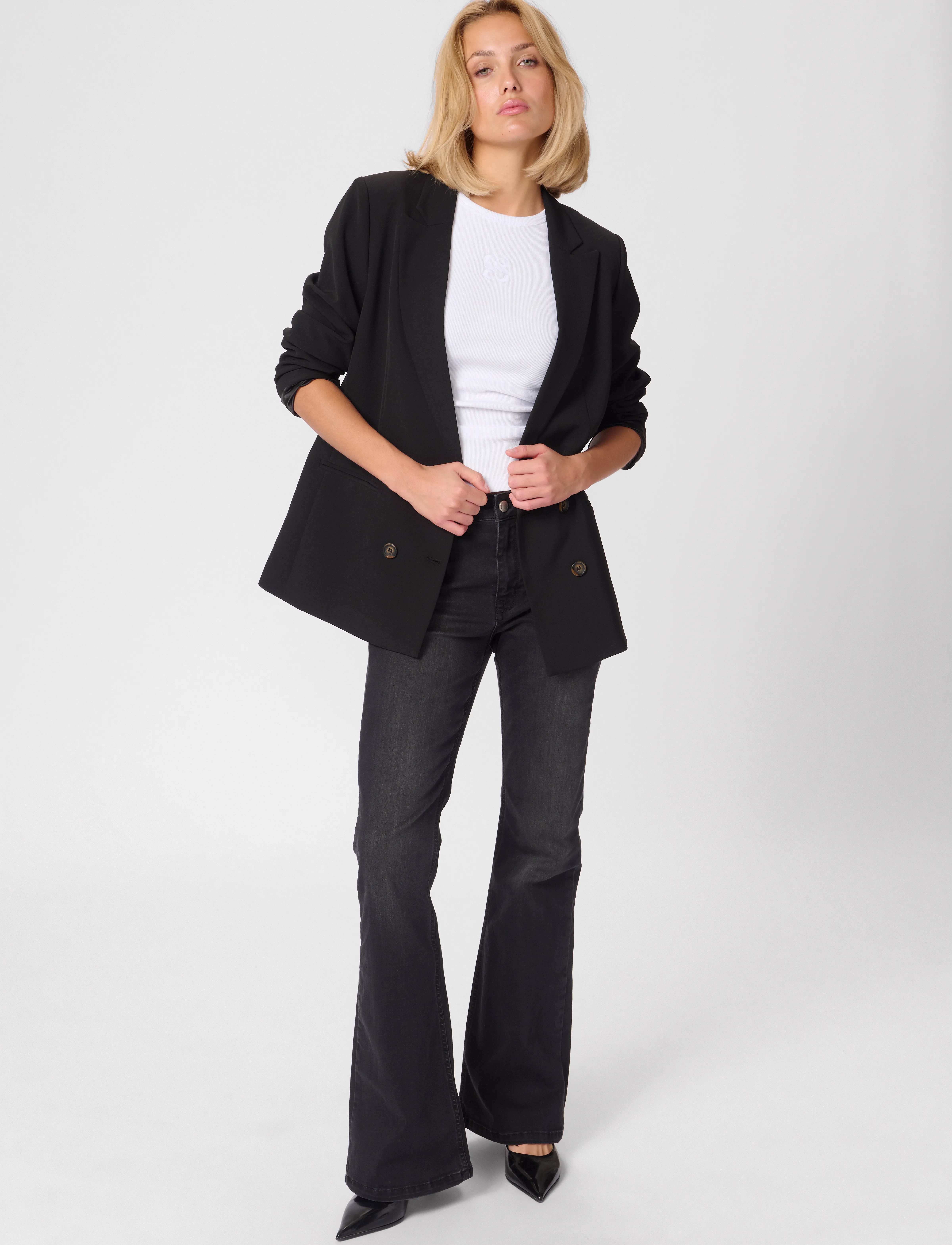 My Essential Wardrobe - 27 THE TAILORED BLAZER - dubbelknäppta kavajer - black - 3