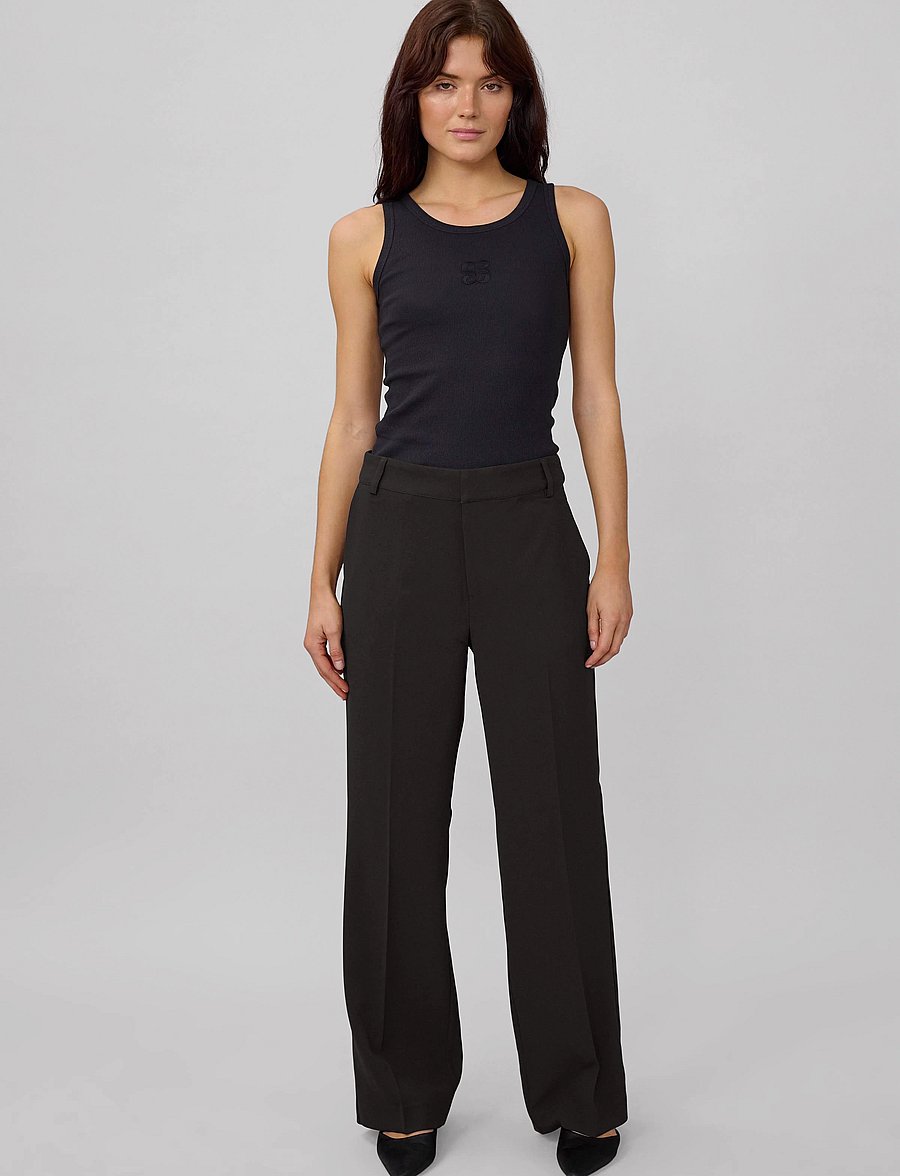 My Essential Wardrobe - 29 THE TAILORED PANT - lietišķā stila bikses - black - 3