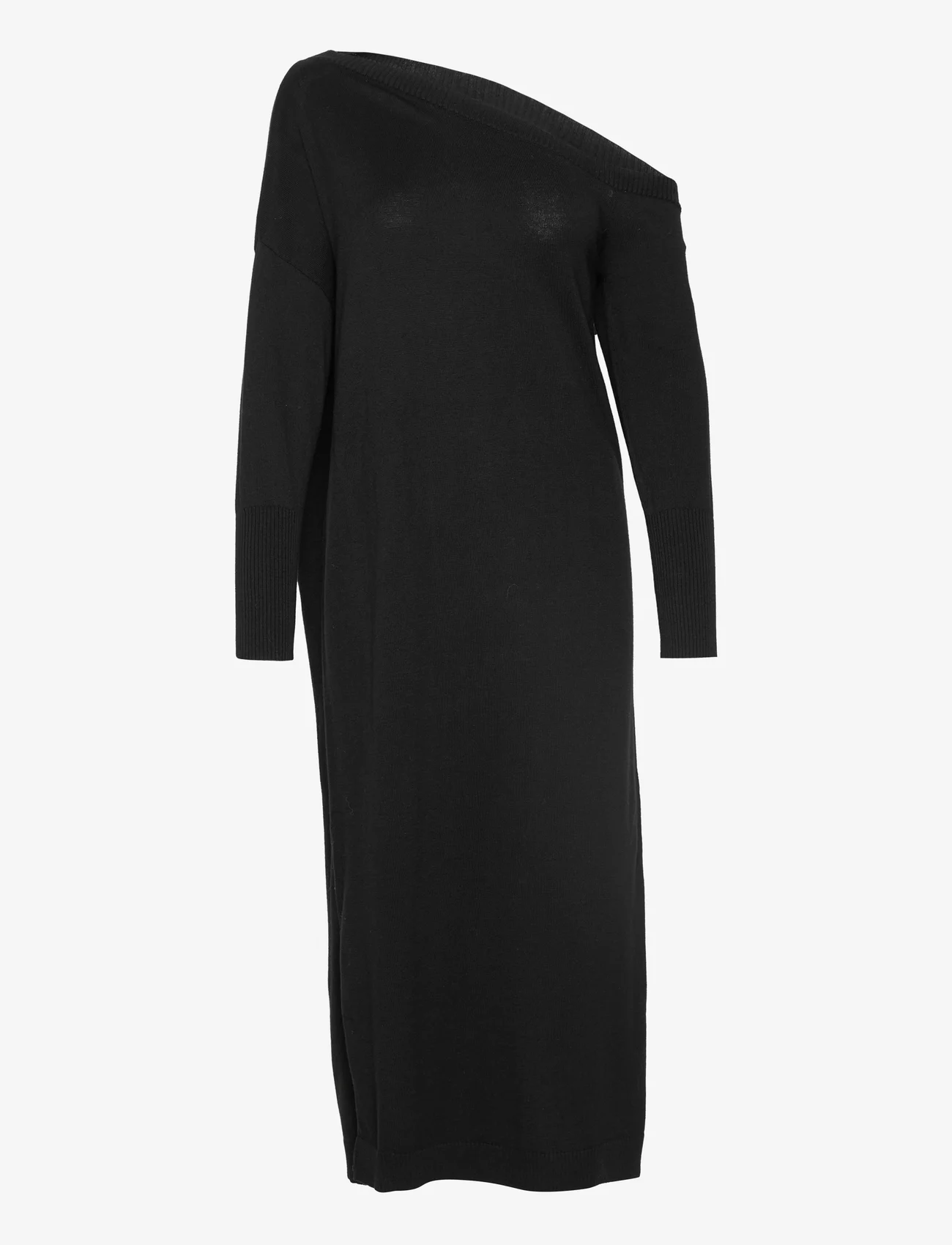 My Essential Wardrobe - LolaMW Cut Out Knit Dress - gebreide jurken - black - 0
