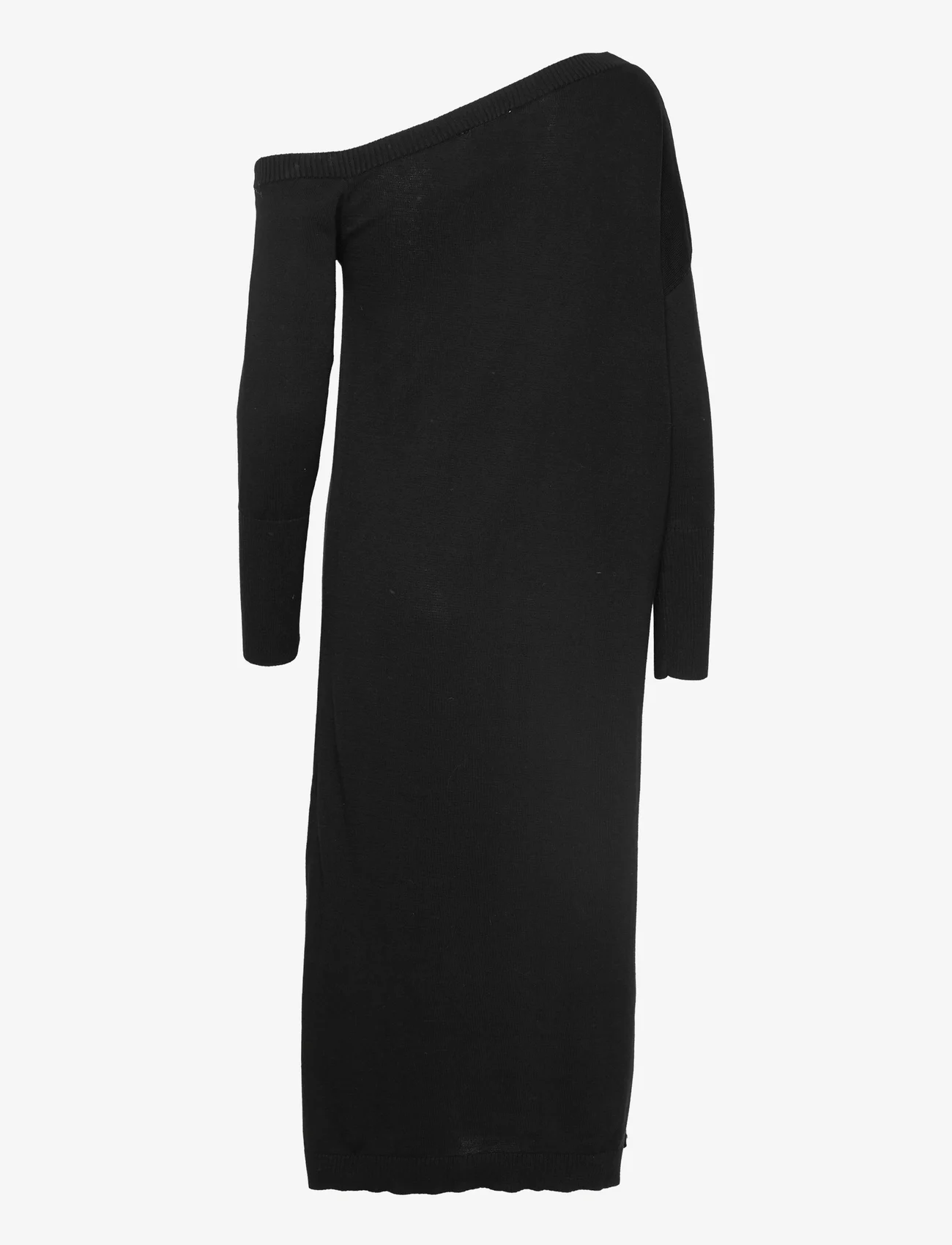 My Essential Wardrobe - LolaMW Cut Out Knit Dress - strikkjoler - black - 1