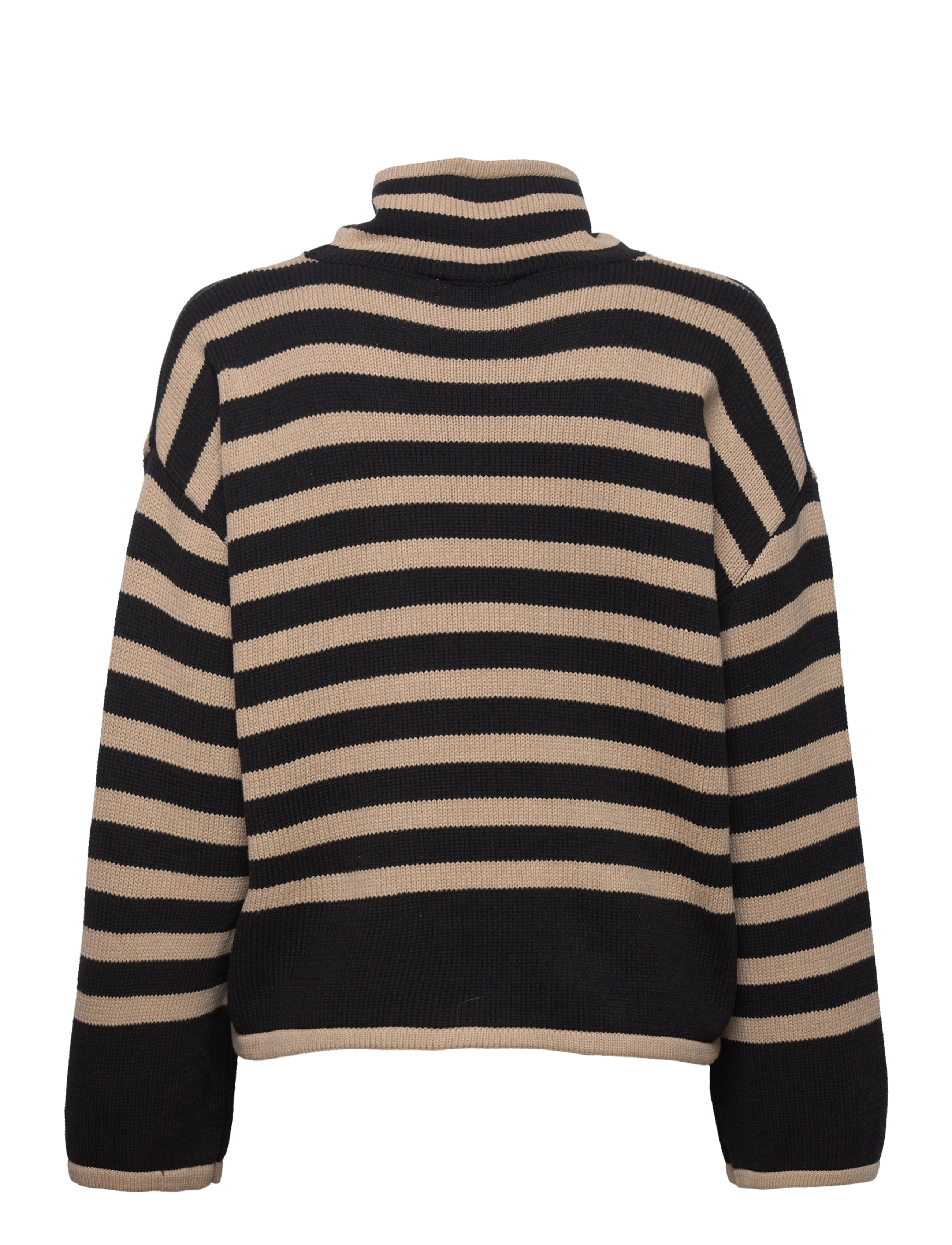 My Essential Wardrobe - SilaMW Striped Knit Rollneck - black - 1