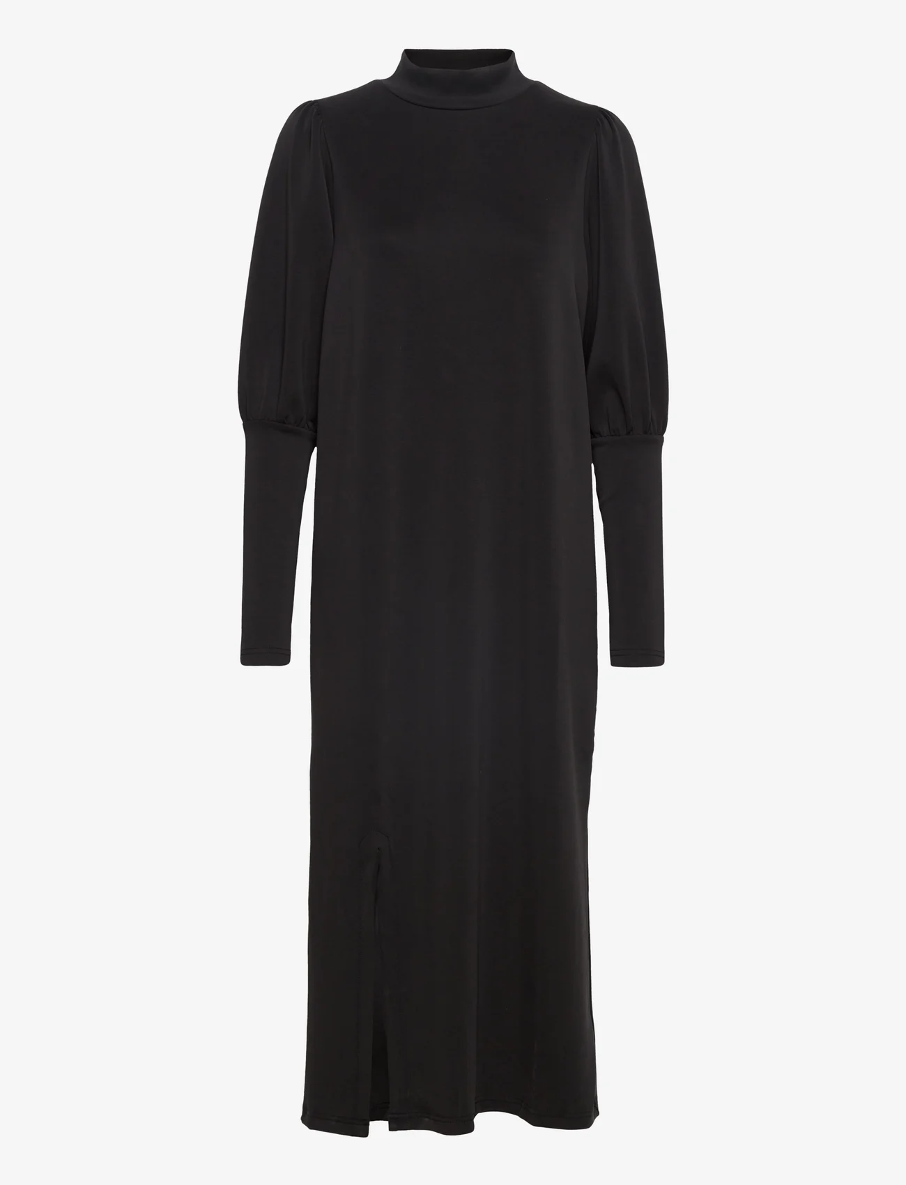 My Essential Wardrobe - ElleMW Puff Long Dress - midi-jurken - black - 0