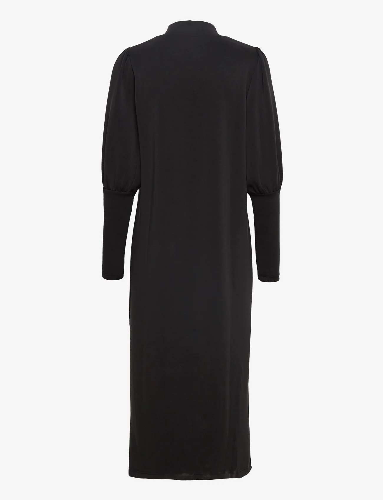 My Essential Wardrobe - ElleMW Puff Long Dress - midi-jurken - black - 1