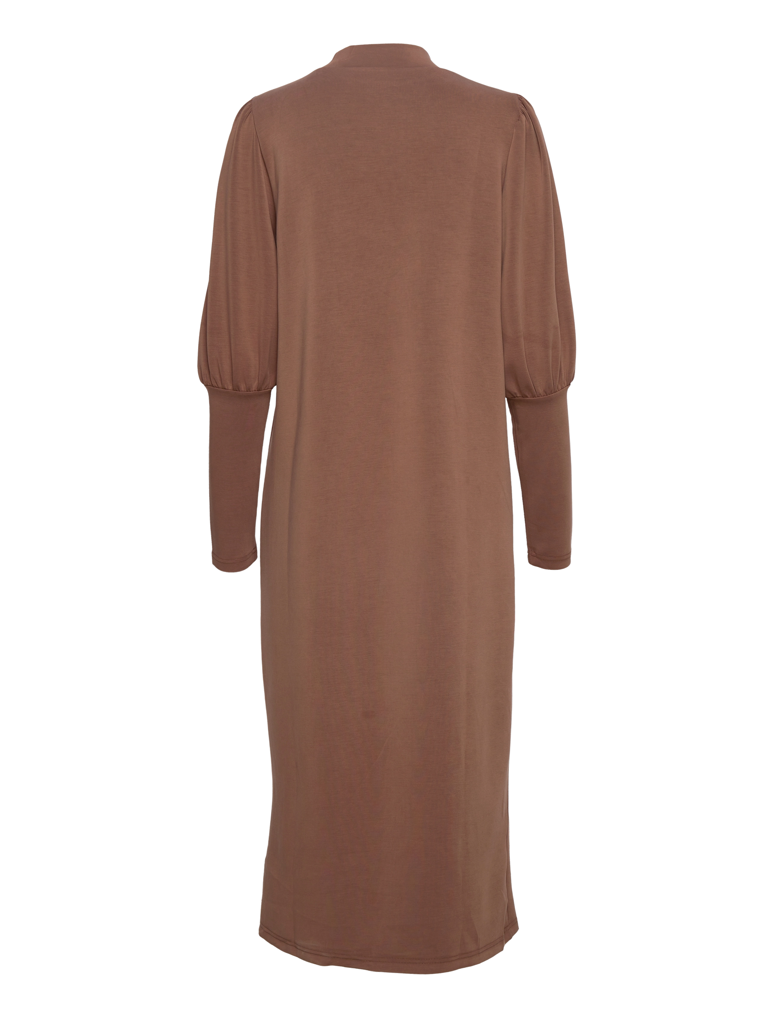 My Essential Wardrobe - ElleMW Puff Long Dress - midi kjoler - toffee brown washed - 1