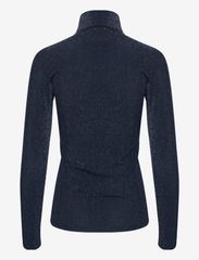 My Essential Wardrobe - HaperMW Rollneck Blouse - langærmede bluser - black w. blue - 1