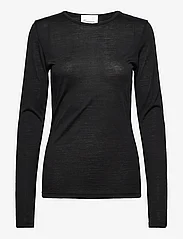 My Essential Wardrobe - 10 THE ONECK LONG SLEEVE - t-shirts & topper - black - 0