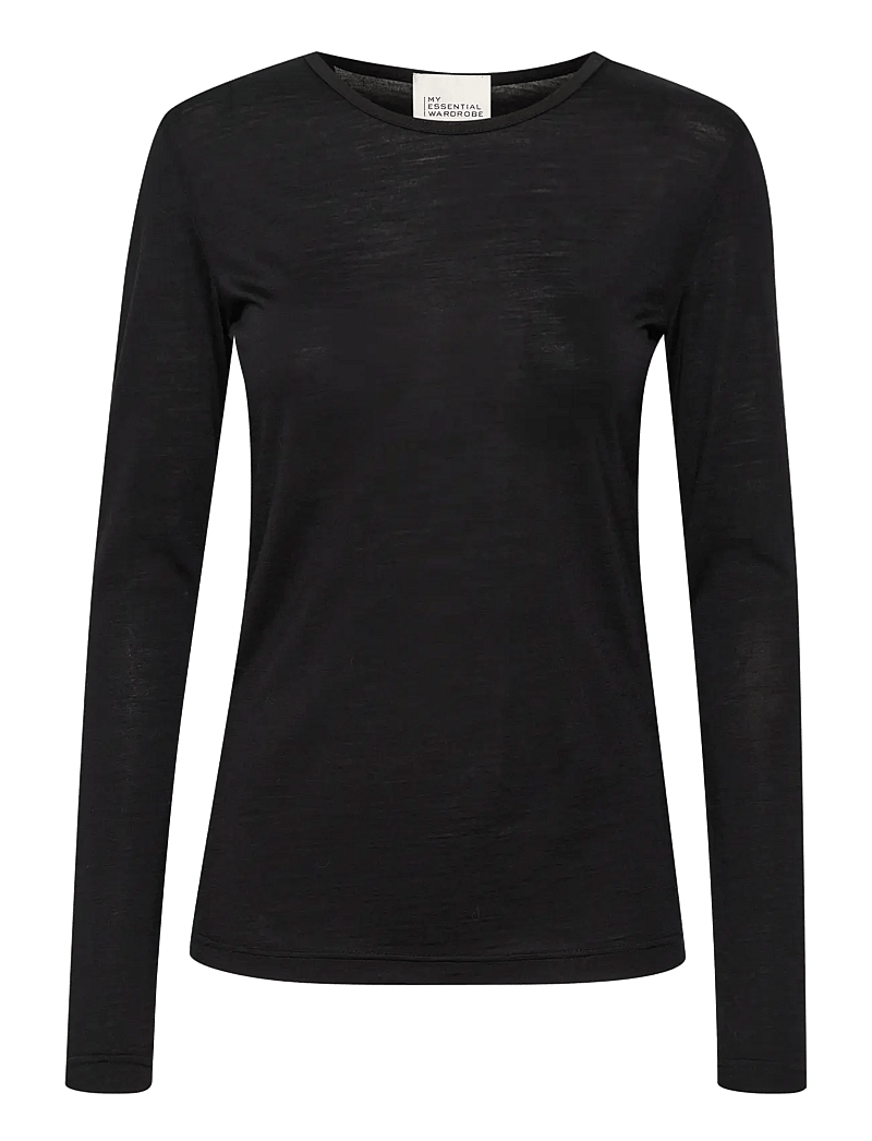 My Essential Wardrobe - 10 THE ONECK LONG SLEEVE - langærmede toppe - black - 1
