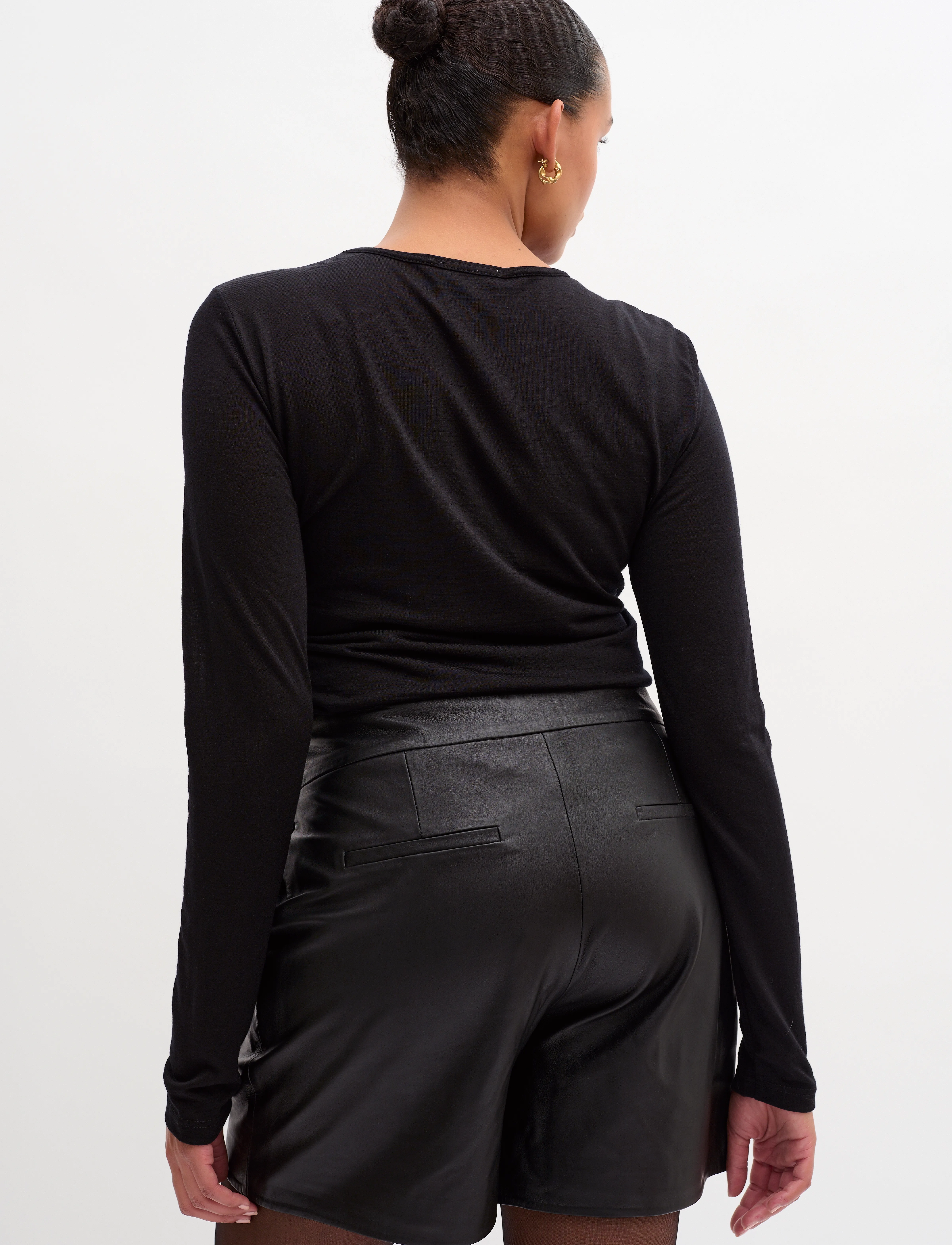 My Essential Wardrobe - 10 THE ONECK LONG SLEEVE - black - 5